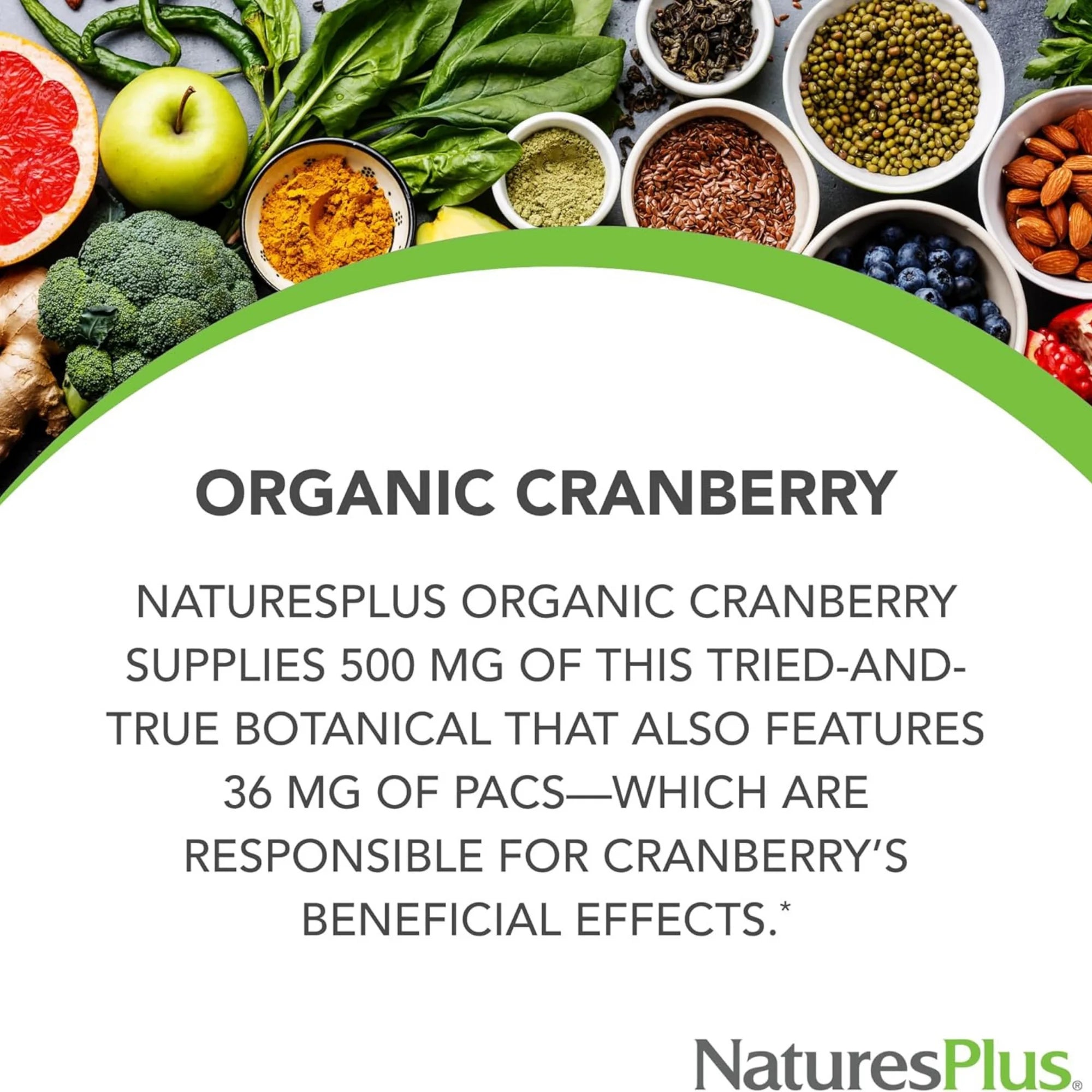 NaturesPlus, Organic Cranberry, 60 Capsules