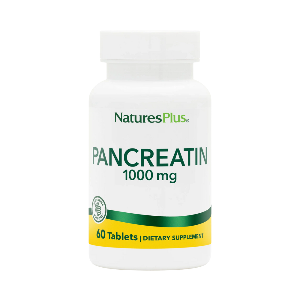 NaturesPlus, Pancreatin, 1,000 Mg, 60 Tablets