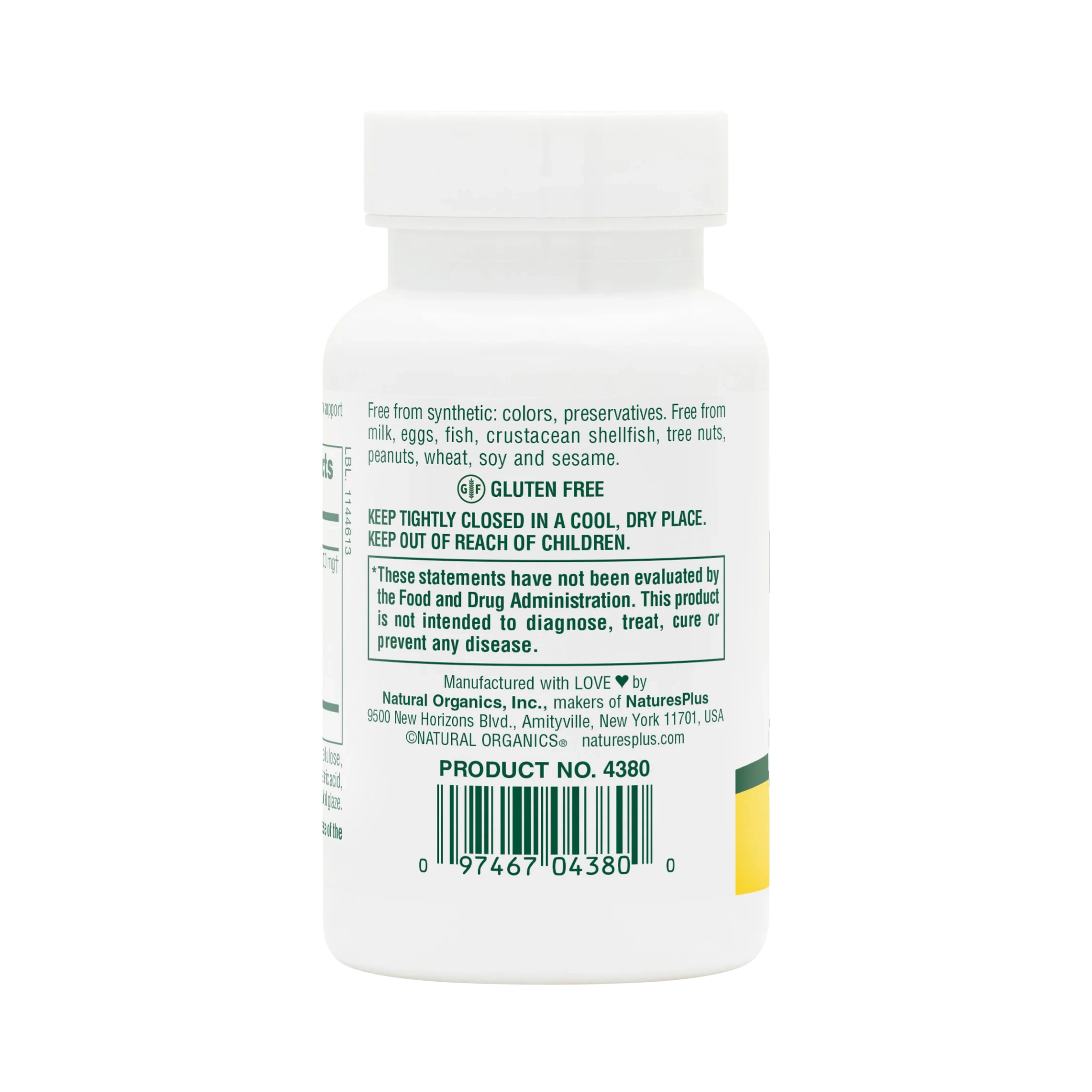 NaturesPlus, Pancreatin, 1,000 Mg, 60 Tablets