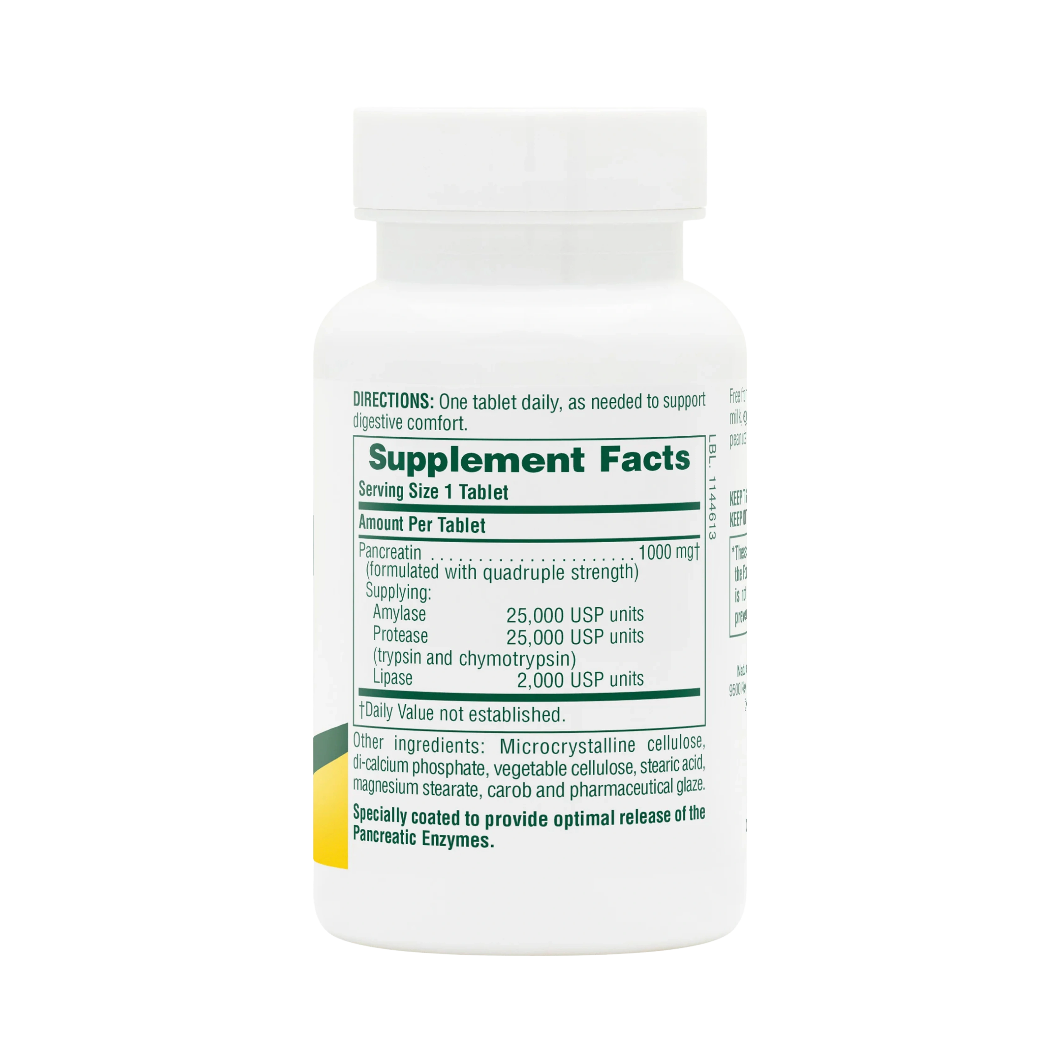 NaturesPlus, Pancreatin, 1,000 Mg, 60 Tablets