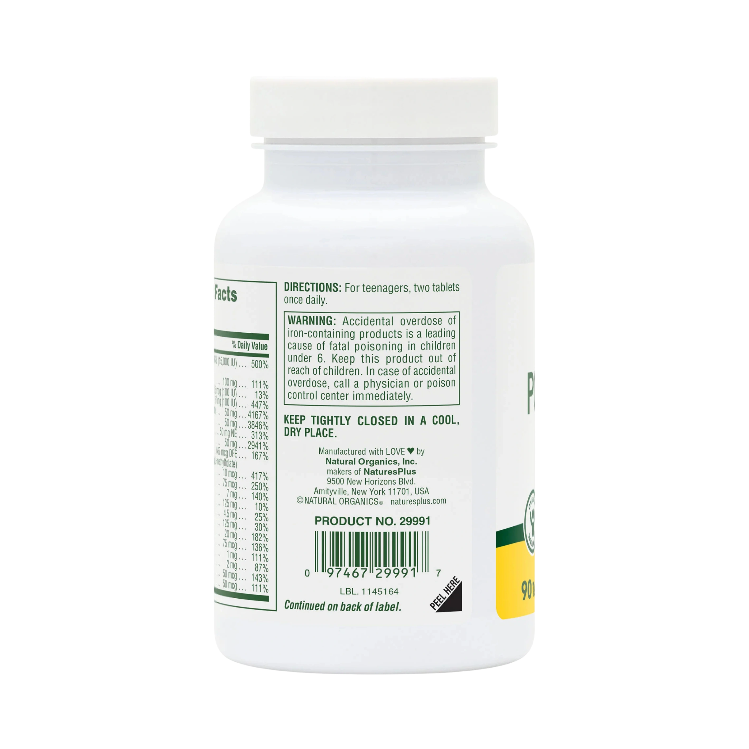 NaturesPlus, Power Teen, 90 Tablets