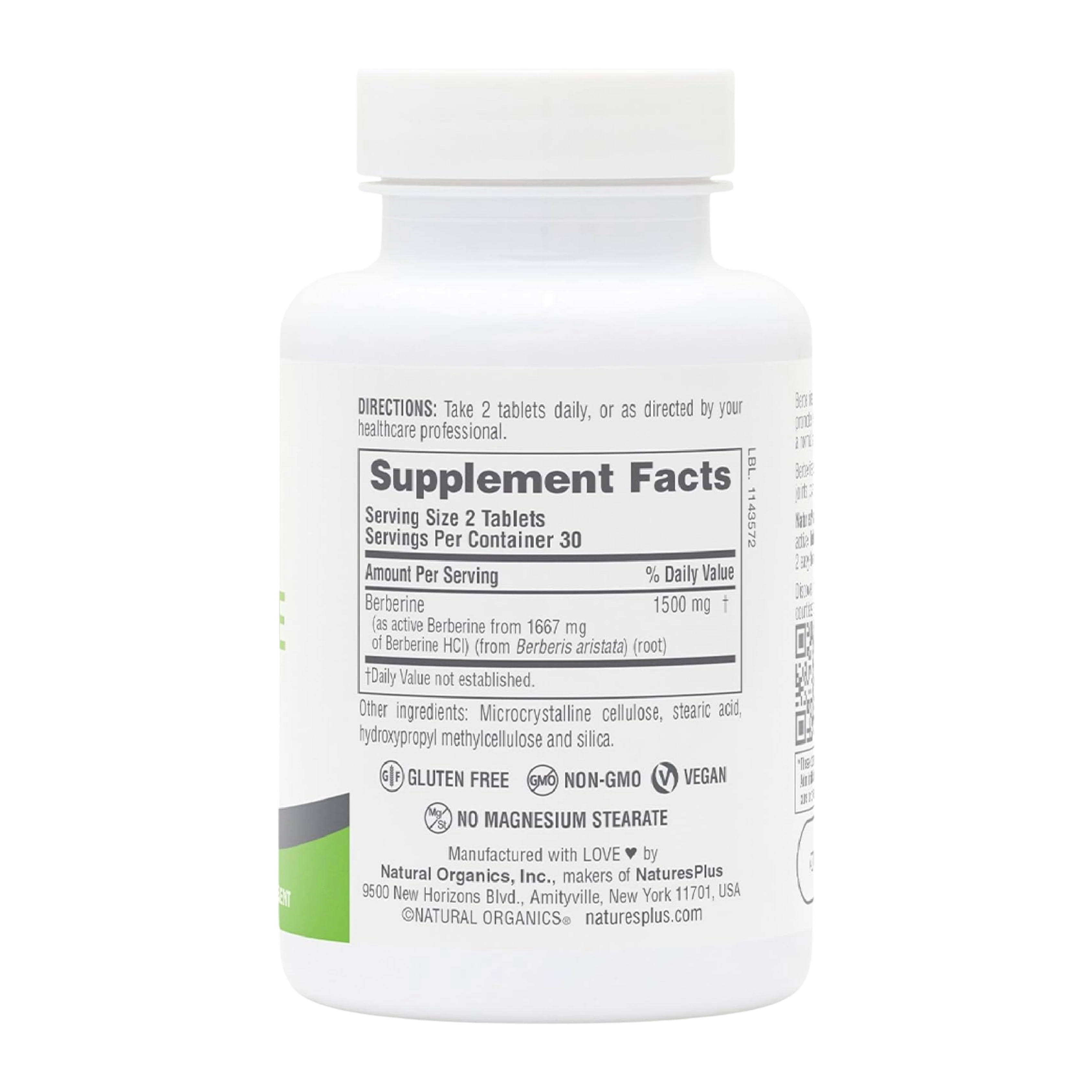 NaturesPlus, PRO Berberine, 1500 Mg, 60 Tablets