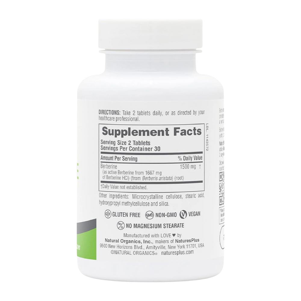 NaturesPlus, PRO Berberine, 1500 Mg, 60 Tablets
