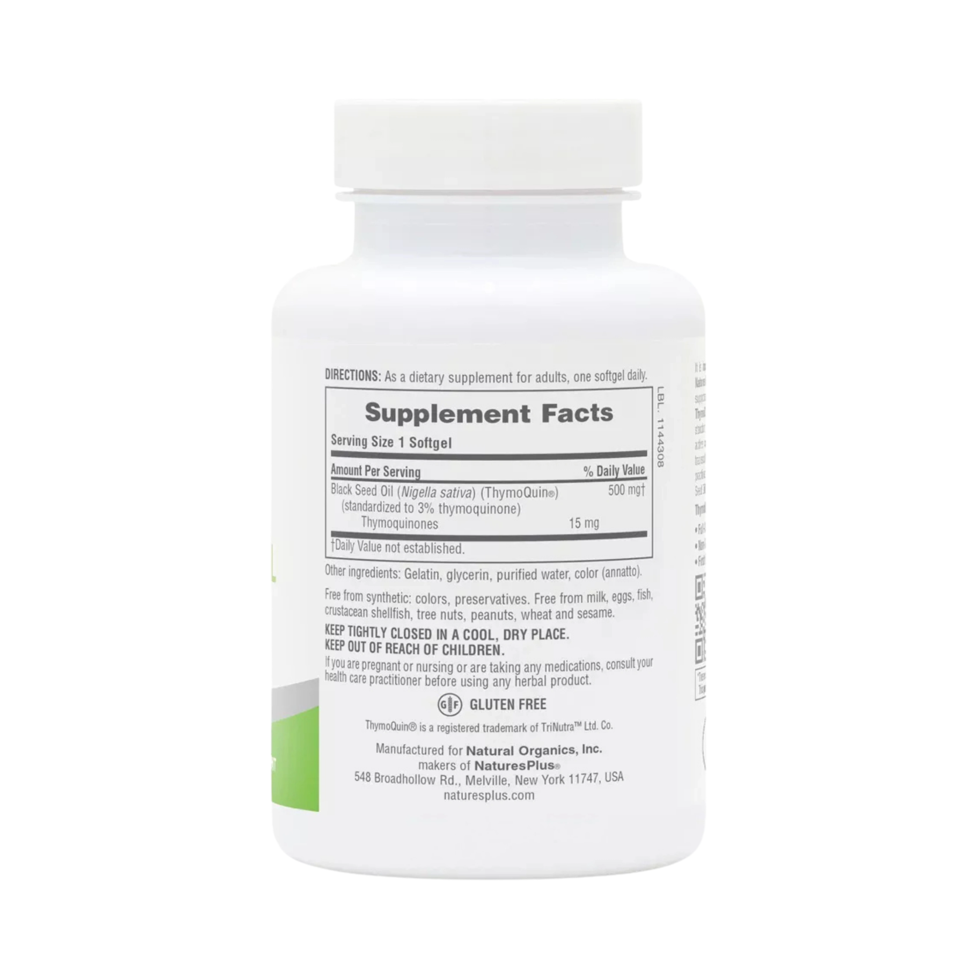 NaturesPlus, Pro ThymoQuin, Black Seed Oil 500, 60 Softgels