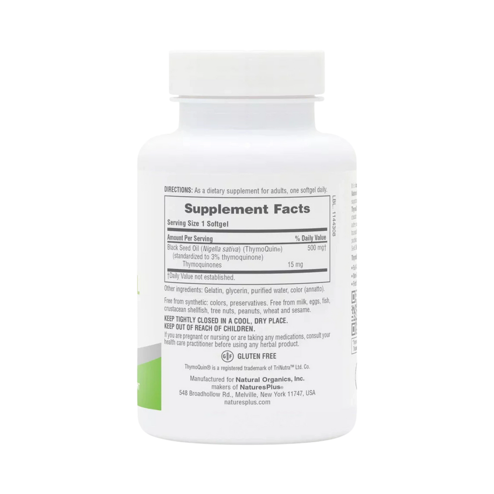 NaturesPlus, Pro ThymoQuin, Black Seed Oil 500, 60 Softgels