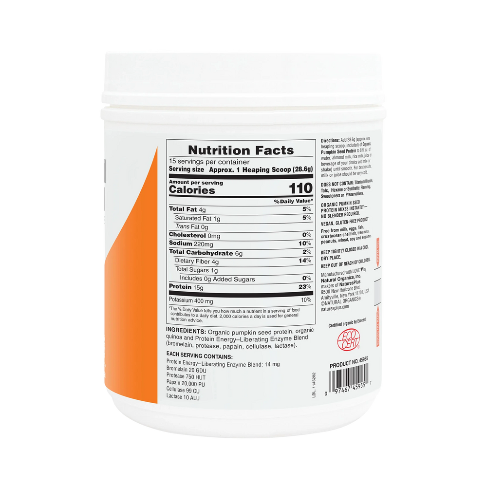 NaturesPlus, Pumpkin Seed Protein, 0.95 Lb Powder