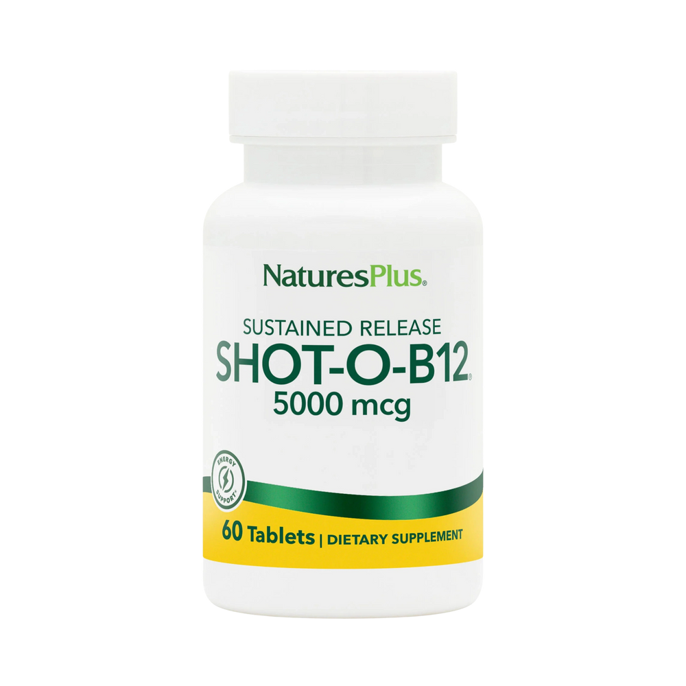 NaturesPlus, Shot-O-B12, 5,000 Mcg, 60 Tablets