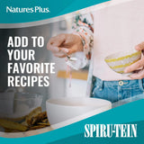 NaturesPlus, Simply Natural SPIRU-TEIN Shake, Unsweetened Chocolate, 0.82 Lb