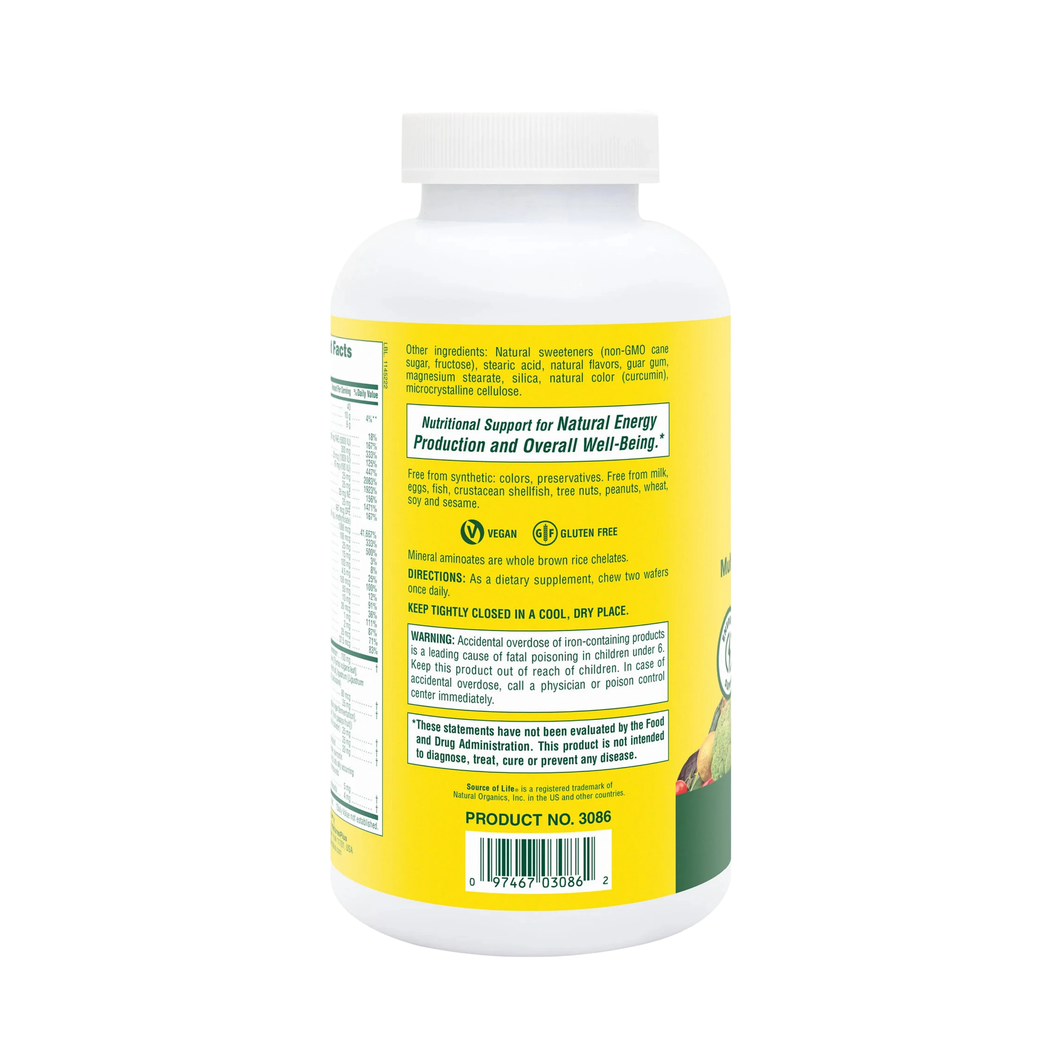 NaturesPlus, Source of Life, Adult's Chewable Multi-Vitamin & Mineral Supplement, Delicious Apple Cinnamon, 90 Wafers