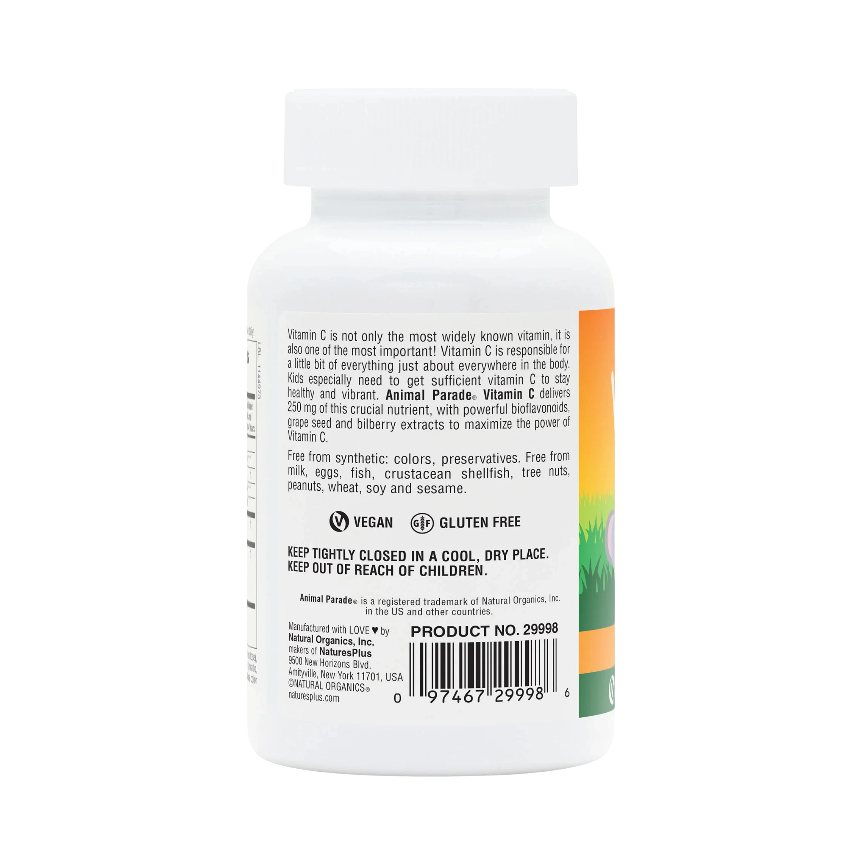 NaturesPlus, Source of Life, Animal Parade, Vitamin C, Orange Juice, 90 Animal-Shaped Tablets
