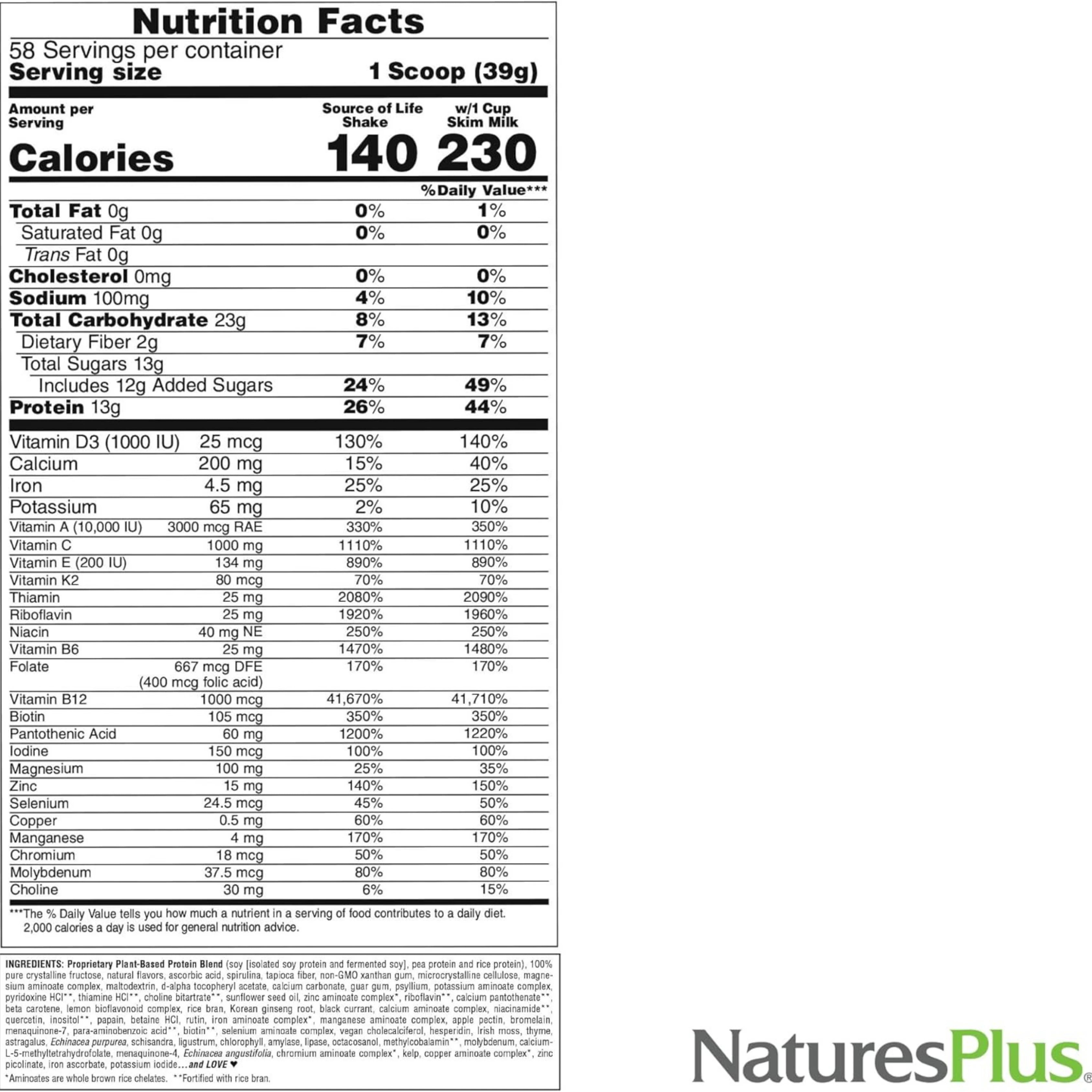 NaturesPlus, Source of Life Energy Shake, 5 Lbs