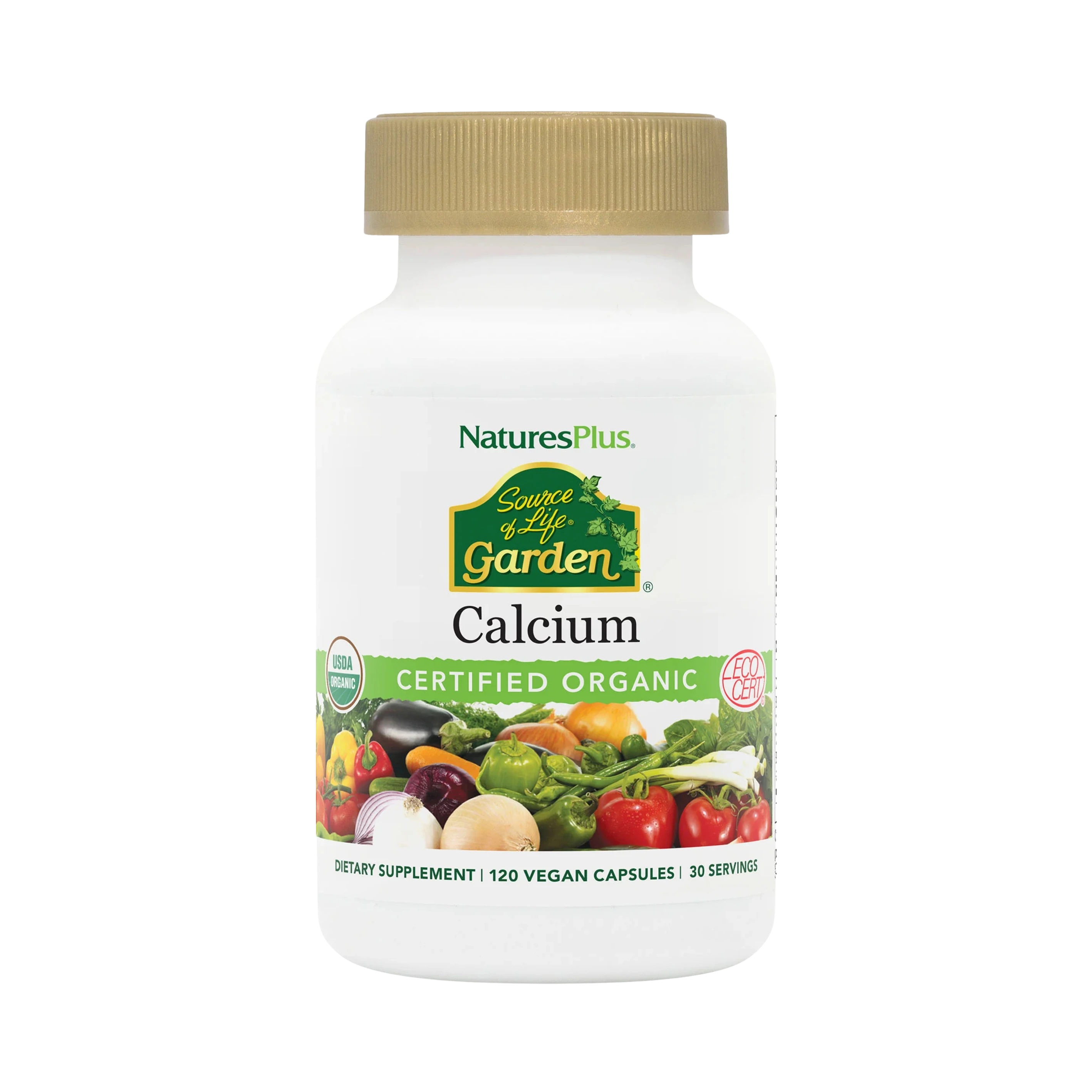 NaturesPlus, Source of Life, Garden, Calcium, 120 Vegan Capsules