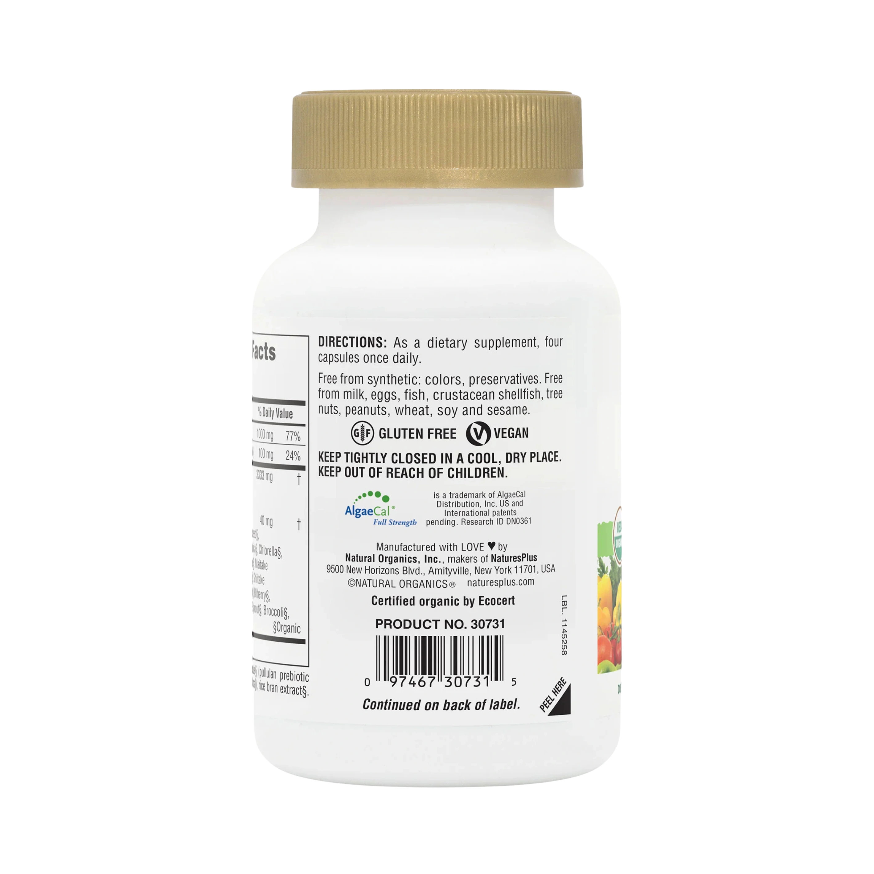 NaturesPlus, Source of Life, Garden, Calcium, 120 Vegan Capsules