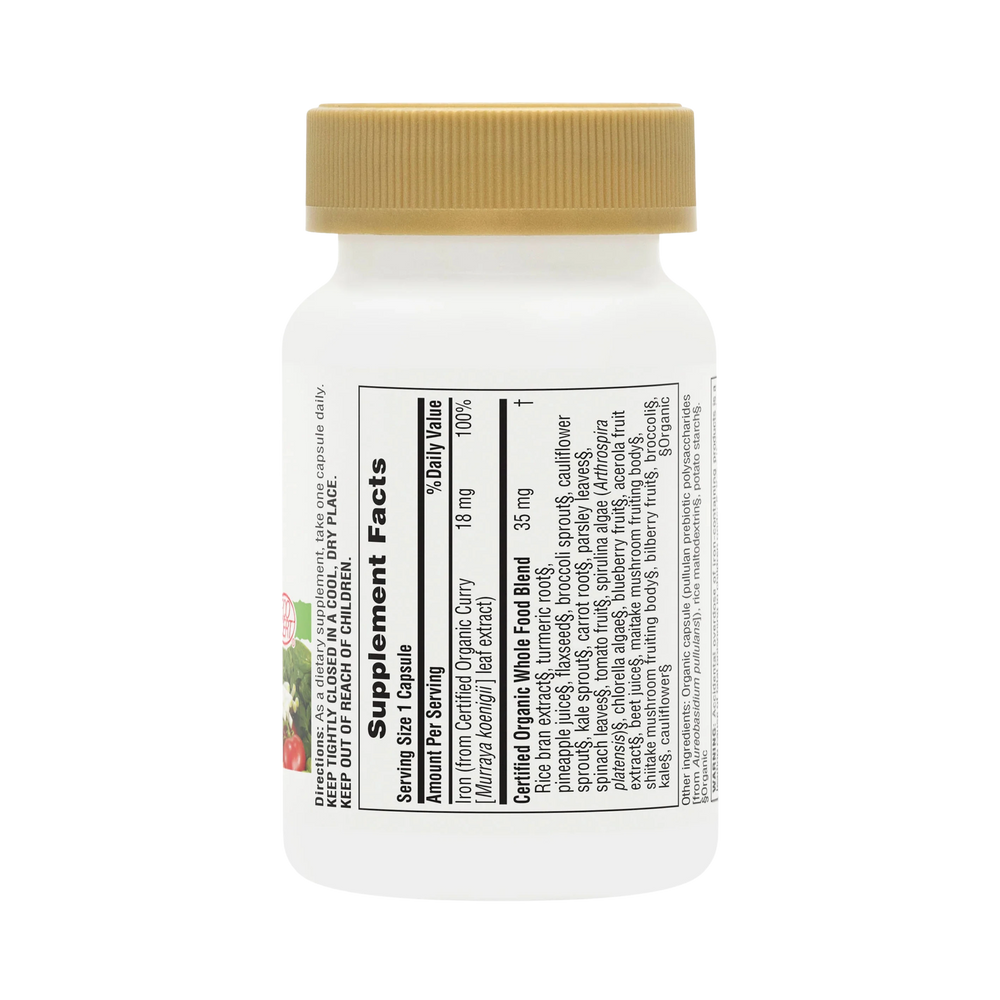 NaturesPlus, Source of Life Garden, Iron, 30 Vegan Capsules
