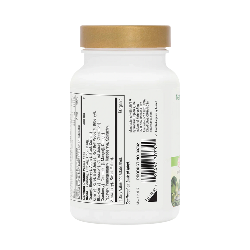 NaturesPlus, Source of Life Garden, Organic B-Complex, 60 Vegan Capsules