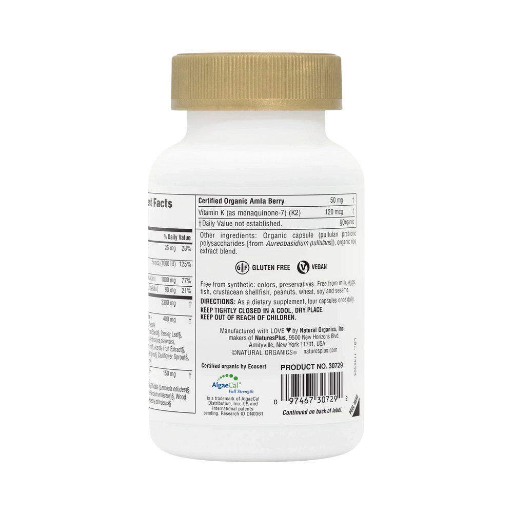 NaturesPlus, Source of Life Garden, Organic Bone Support, 120 Vegan Capsules