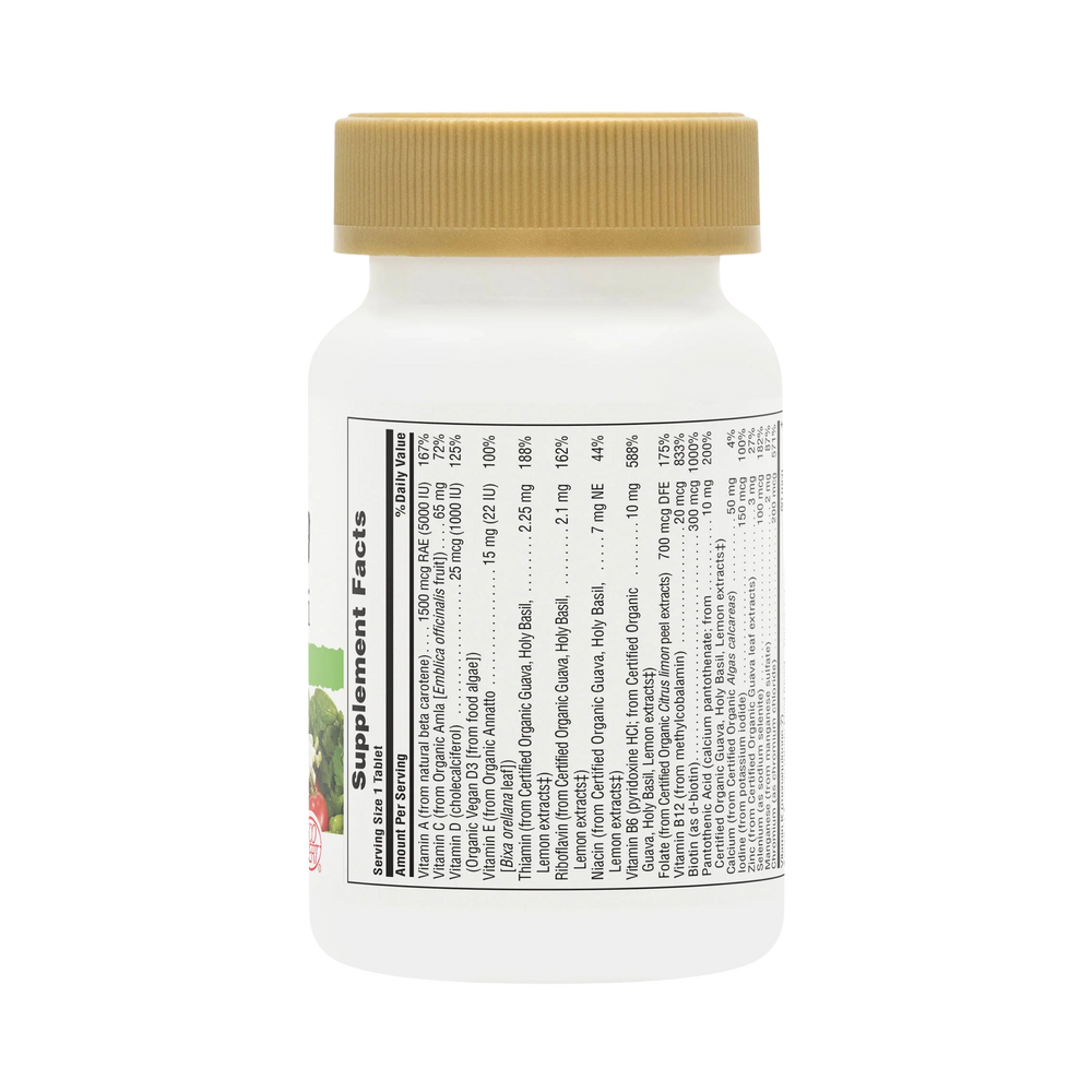 NaturesPlus, Source of Life Garden, Organic Men's Once Daily Multi, Iron Free, 30 Vegan Tablets