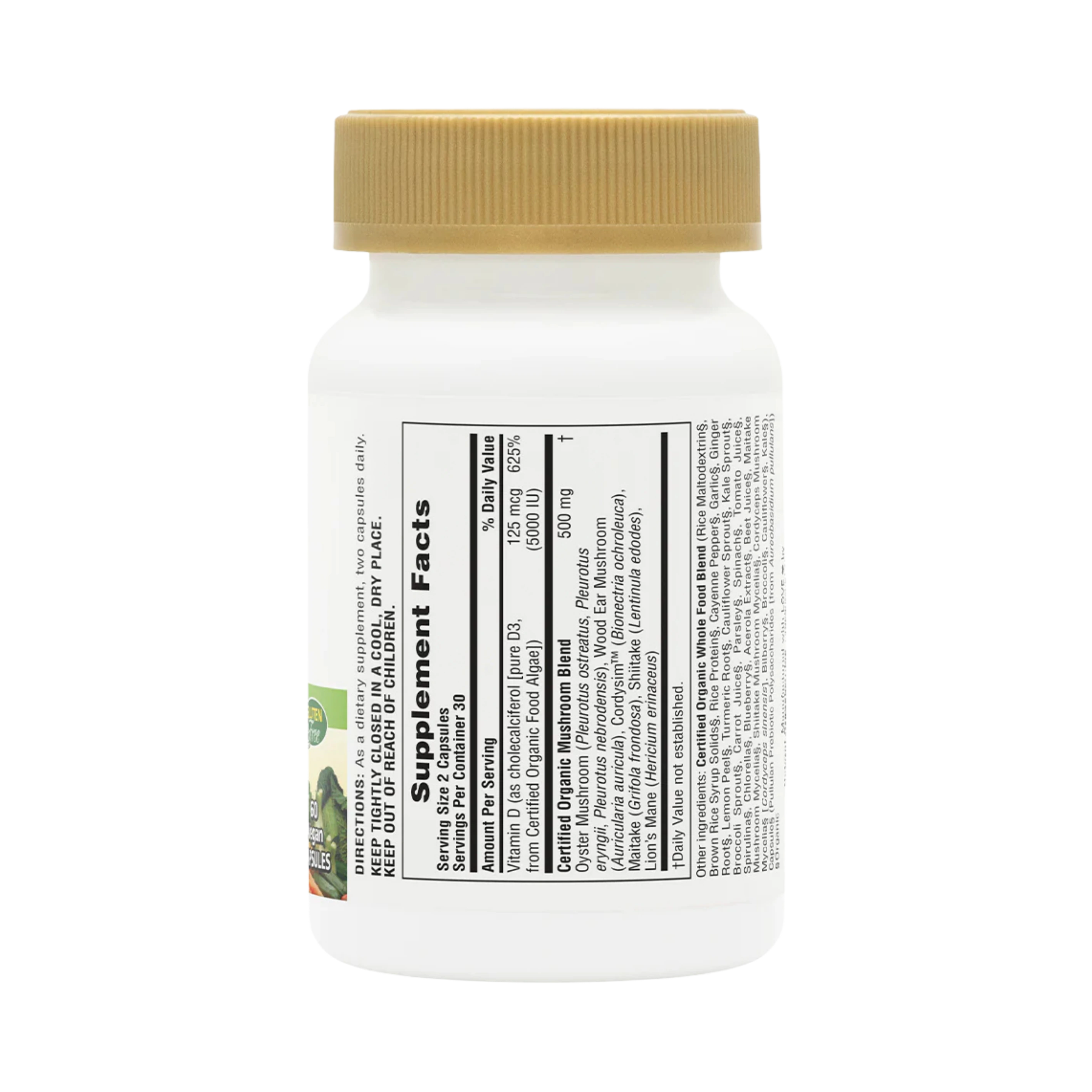 NaturesPlus, Source of Life, Garden, Organic Vitamin D3, 60 Vegan Capsules