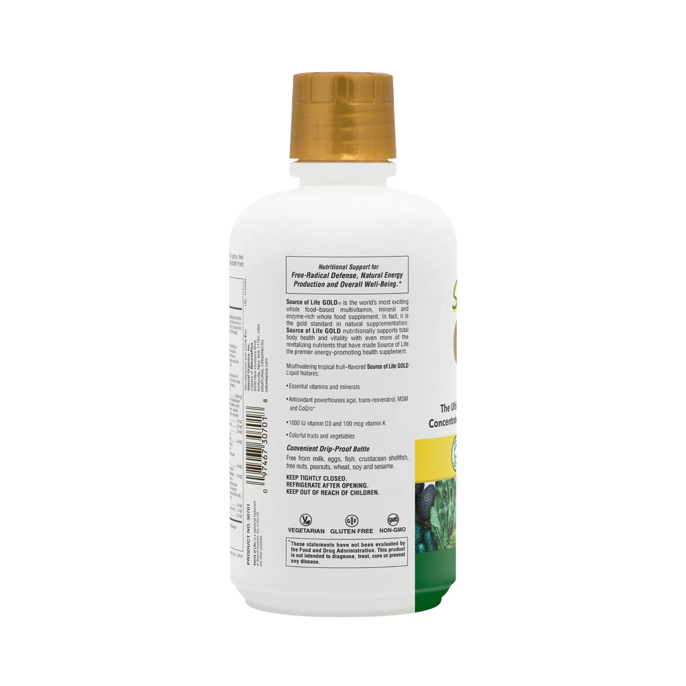 NaturesPlus, Source of Life Gold Liquid, Tropical Fruit, 30 Fl Oz