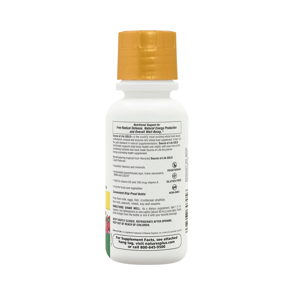 NaturesPlus, Source of Life, Gold Liquid, Tropical Fruit, 8 Fl Oz