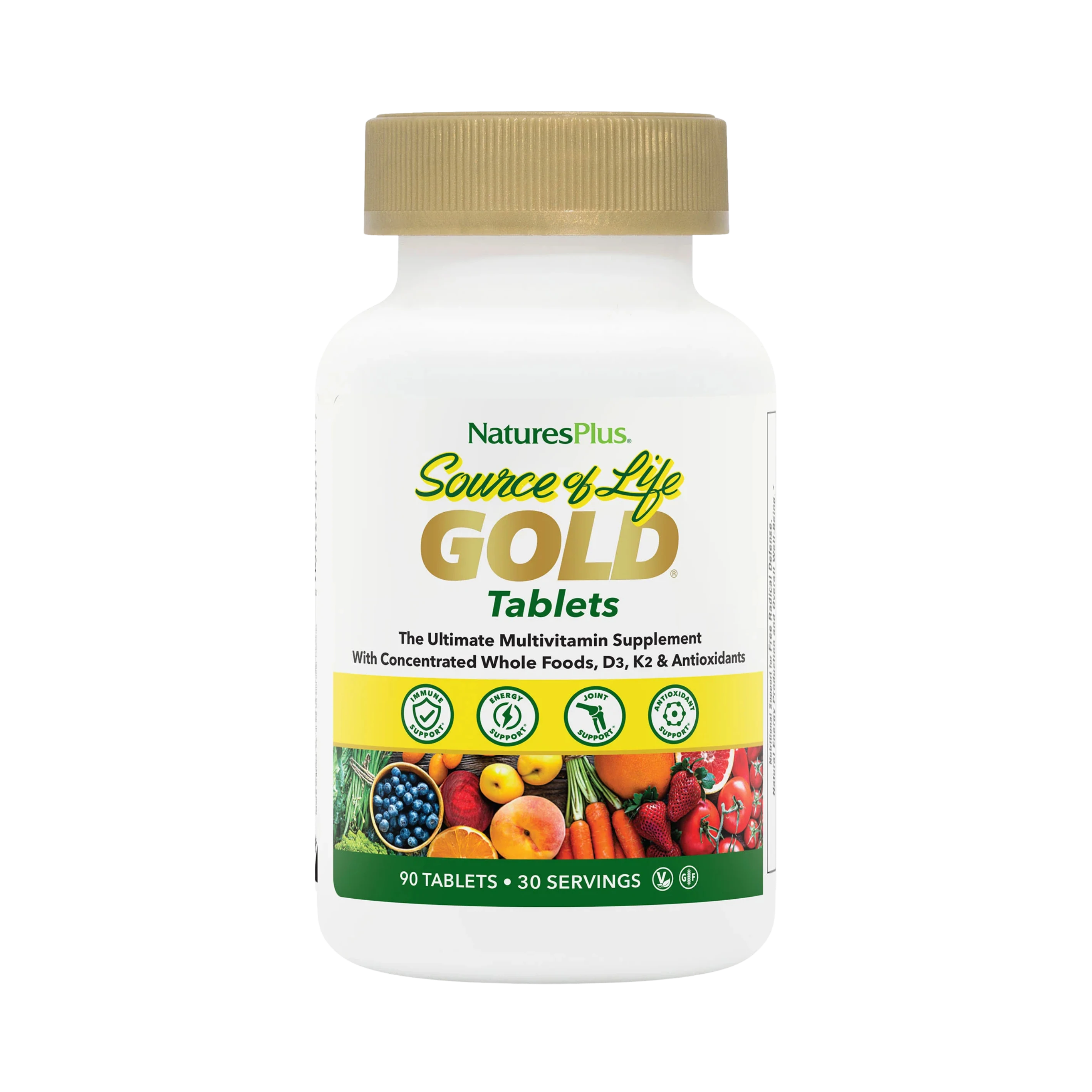 NaturesPlus, Source of Life, Gold, The Ultimate Multivitamin Supplement, 90 Tablets