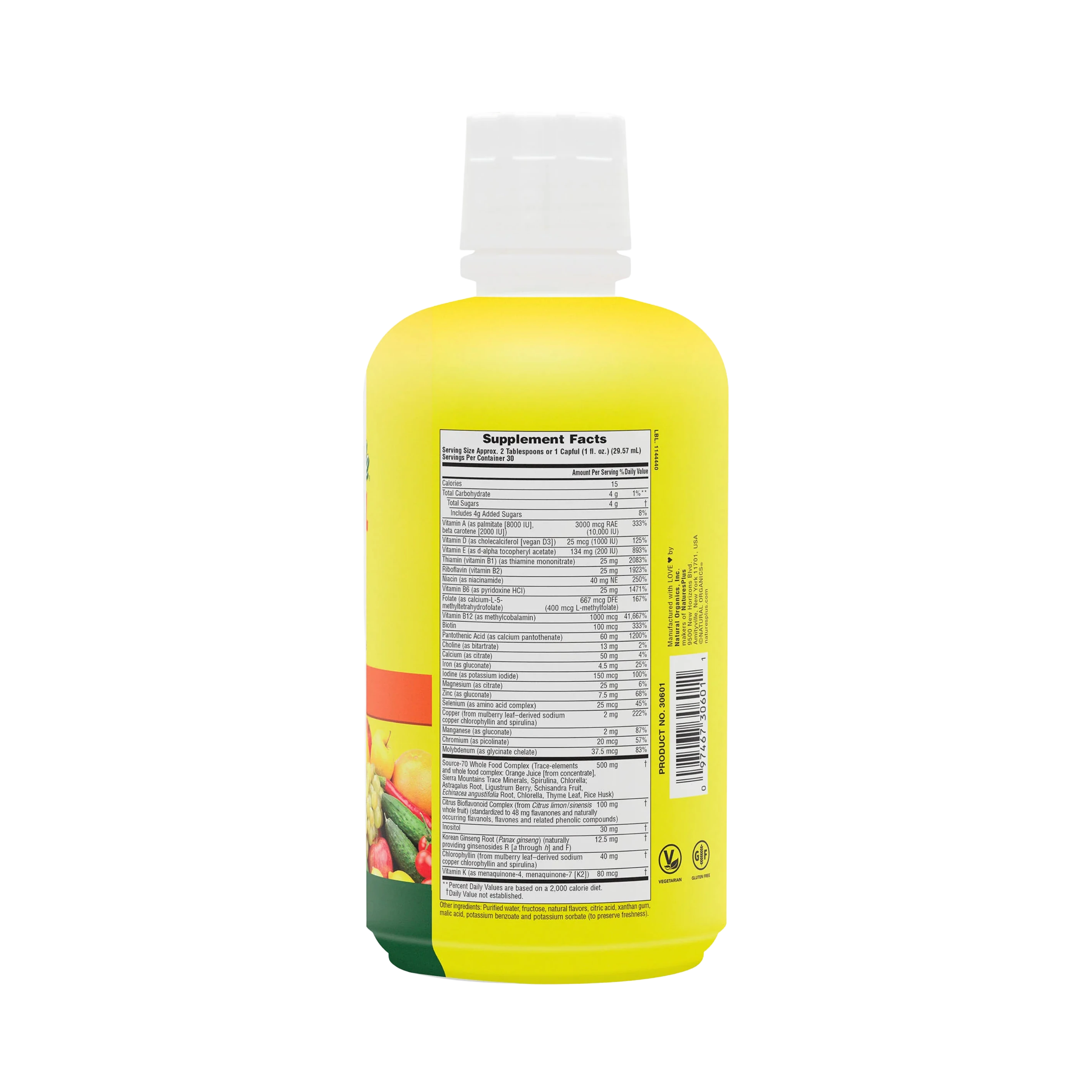 NaturesPlus, Source of Life, Liquid Multivitamin & Mineral Supplement, Tropical Fruit, 30 Fl Oz
