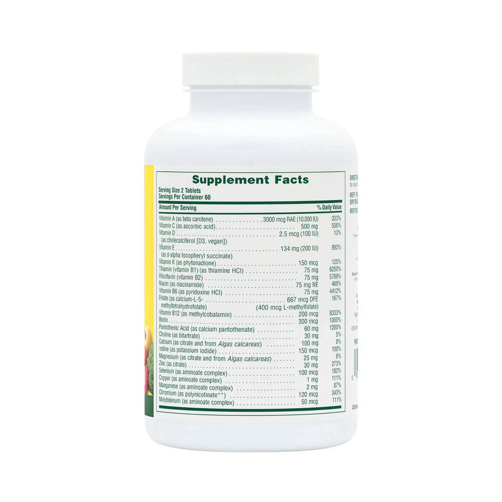 NaturesPlus, Source of Life Men, Multivitamin & Mineral Supplement with Concentrated Whole Foods, Iron-Free, 120 Tablets