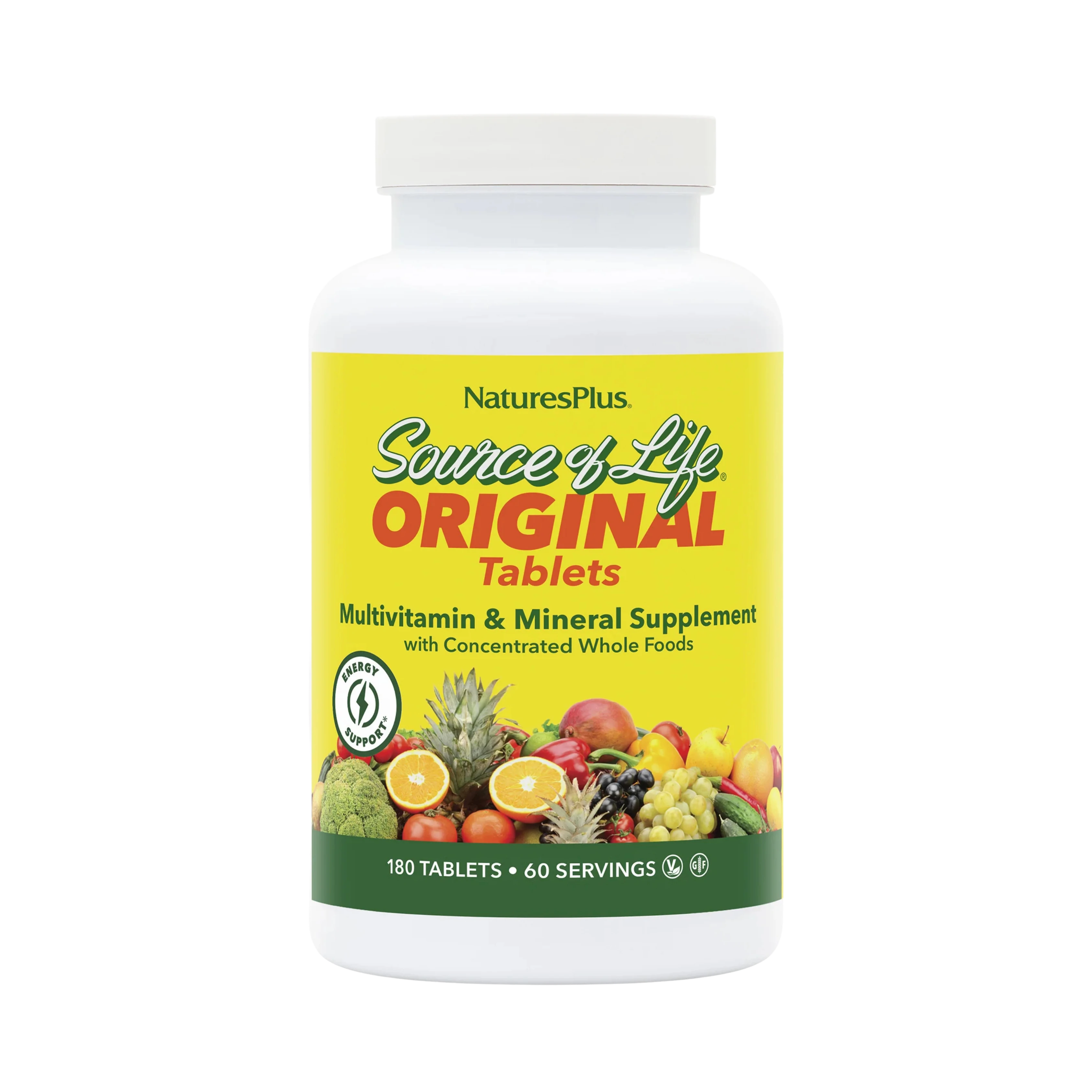 NaturesPlus, Source of Life, Multi-Vitamin & Mineral Supplement, 180 Tablets