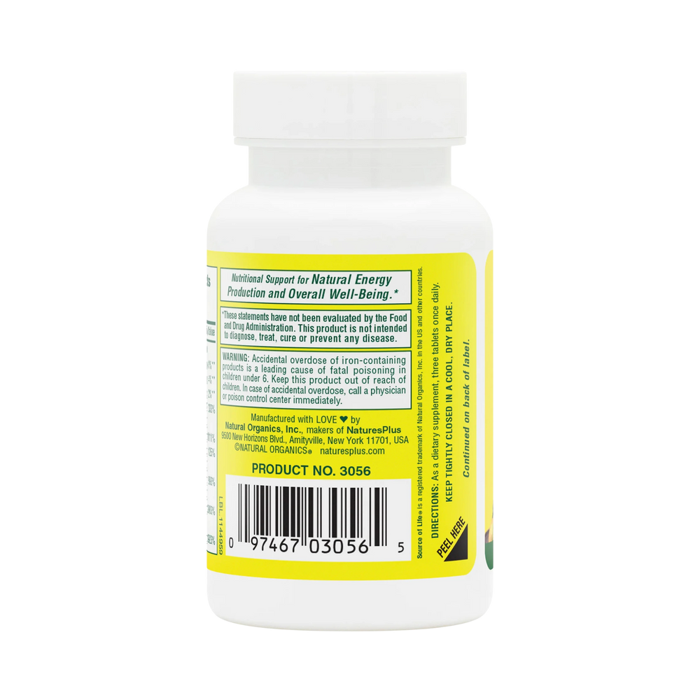 NaturesPlus, Source of Life, Multi-Vitamin & Mineral Supplement, 30 Tablets