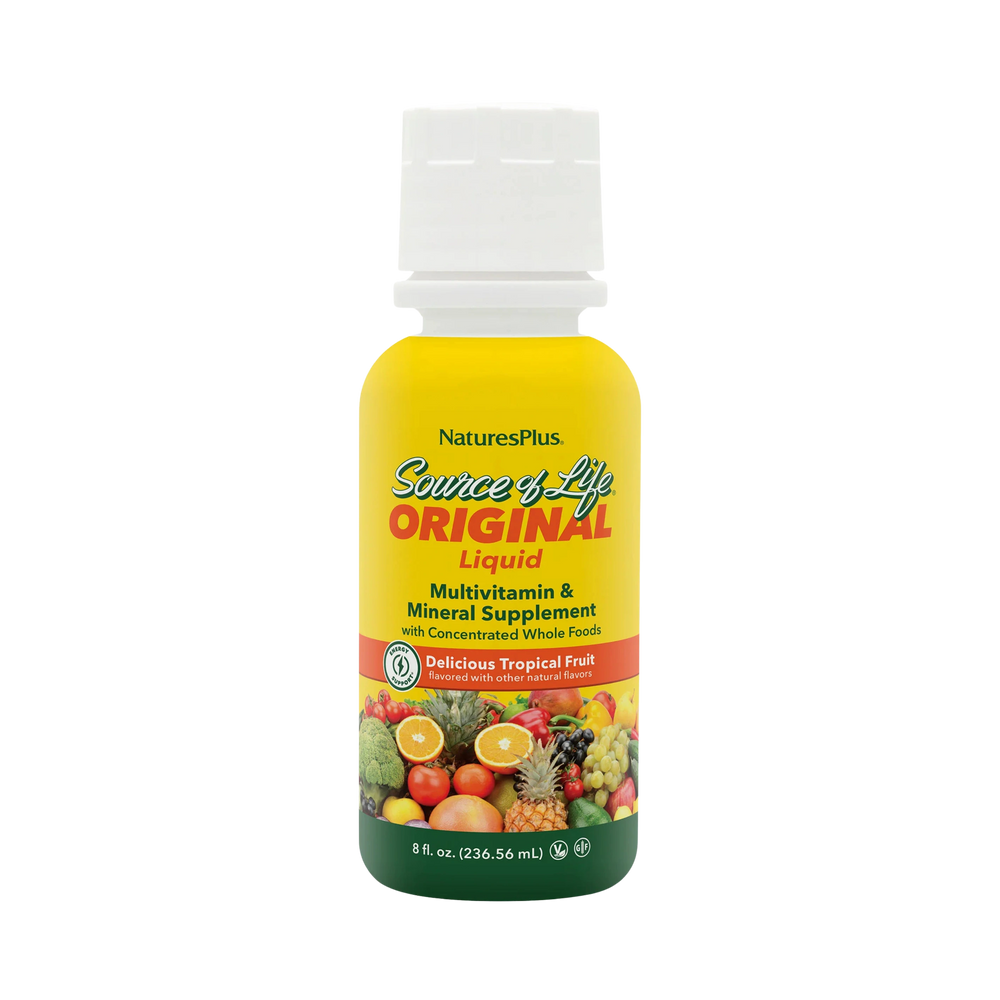 NaturesPlus, Source of Life, Original Liquid Multivitamin & Mineral Supplement, Delicious Tropical Fruit, 8 Fl Oz
