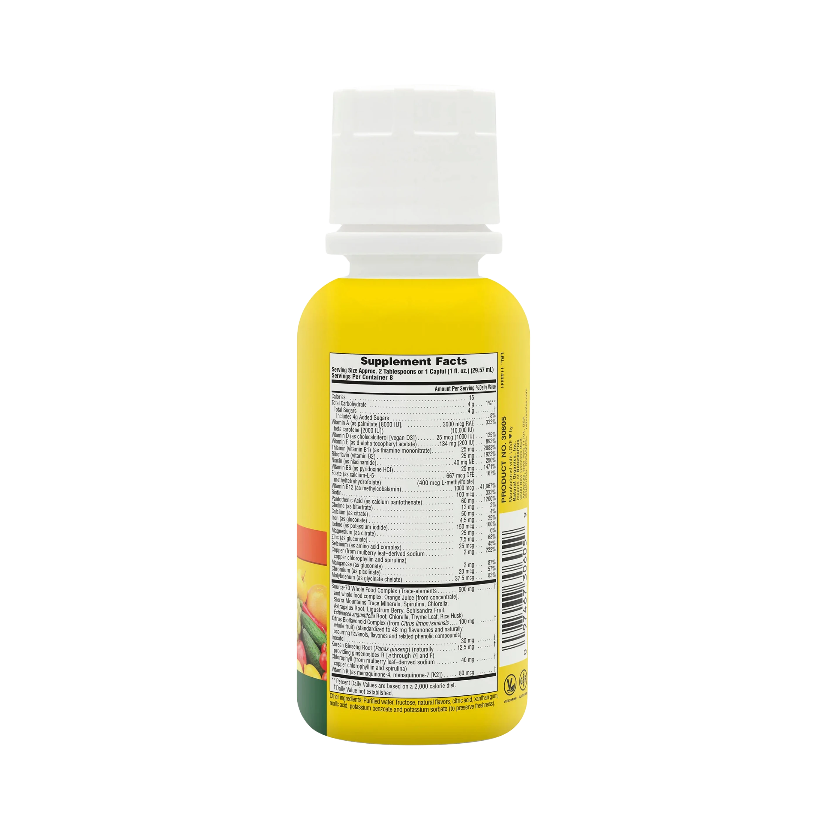 NaturesPlus, Source of Life, Original Liquid Multivitamin & Mineral Supplement, Delicious Tropical Fruit, 8 Fl Oz