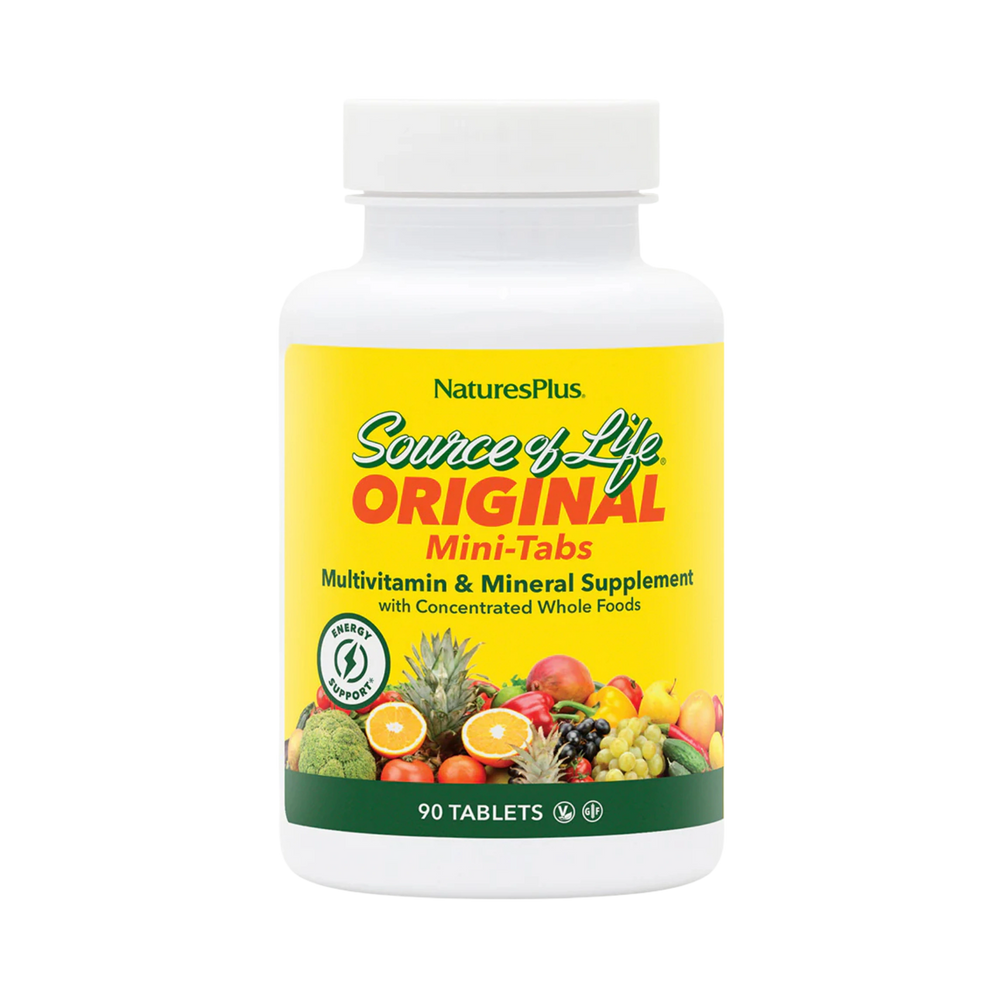 NaturesPlus, Source of Life, Original Mini-Tabs, Multi-Vitamin & Mineral Supplement with Concentrated Whole Food , 90 Tablets