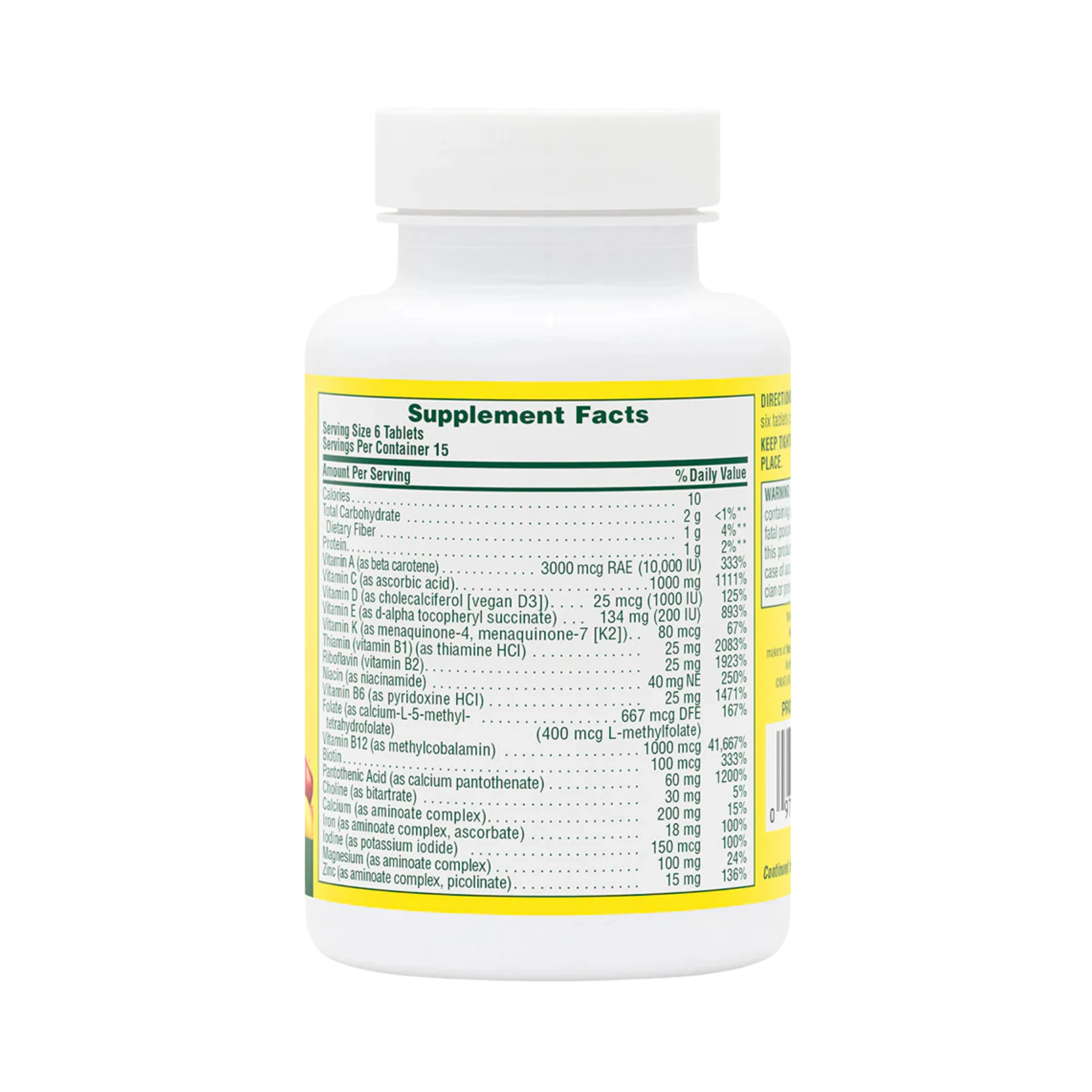 NaturesPlus, Source of Life, Original Mini-Tabs, Multi-Vitamin & Mineral Supplement with Concentrated Whole Food , 90 Tablets
