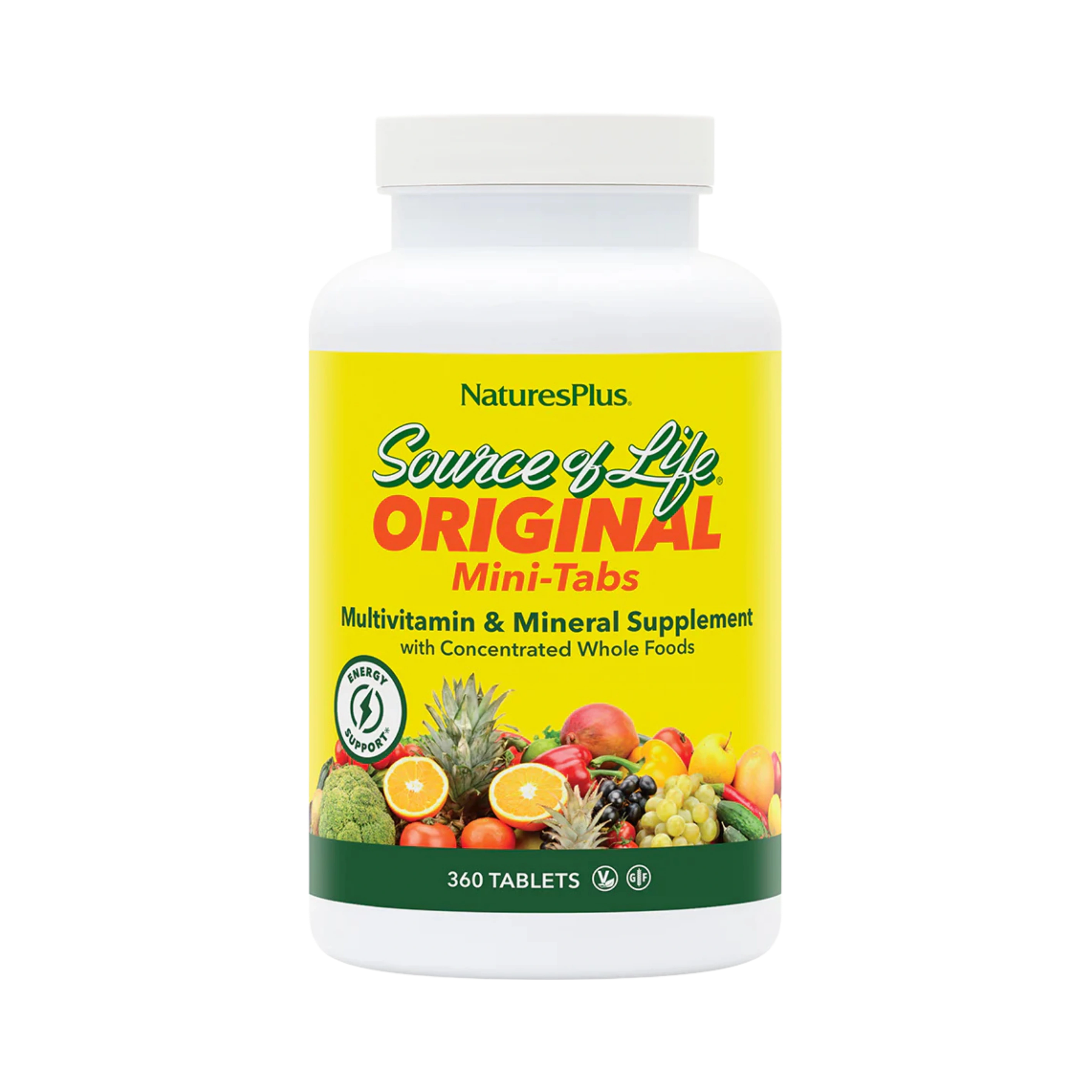 NaturesPlus, Source of Life, Original Mini-Tabs, Multivitamin & Mineral Supplement, 360 Tablets