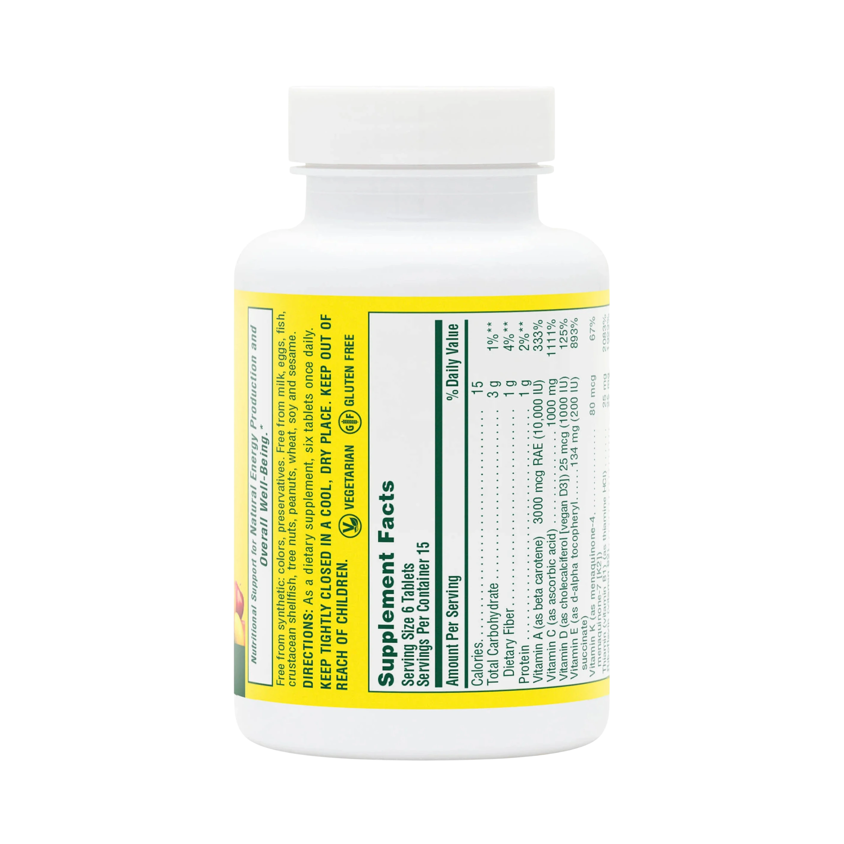 NaturesPlus, Source of Life, Original Mini-Tabs, Multivitamin & Mineral Supplement, Iron Free, 90 Tablets