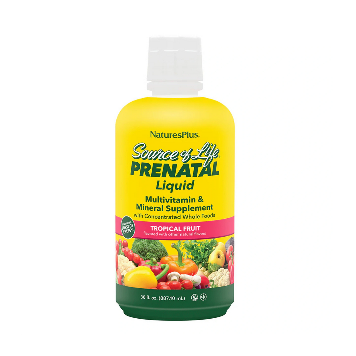 NaturesPlus, Source of Life, Prenatal Liquid, Tropical Fruit, 30 Fl Oz