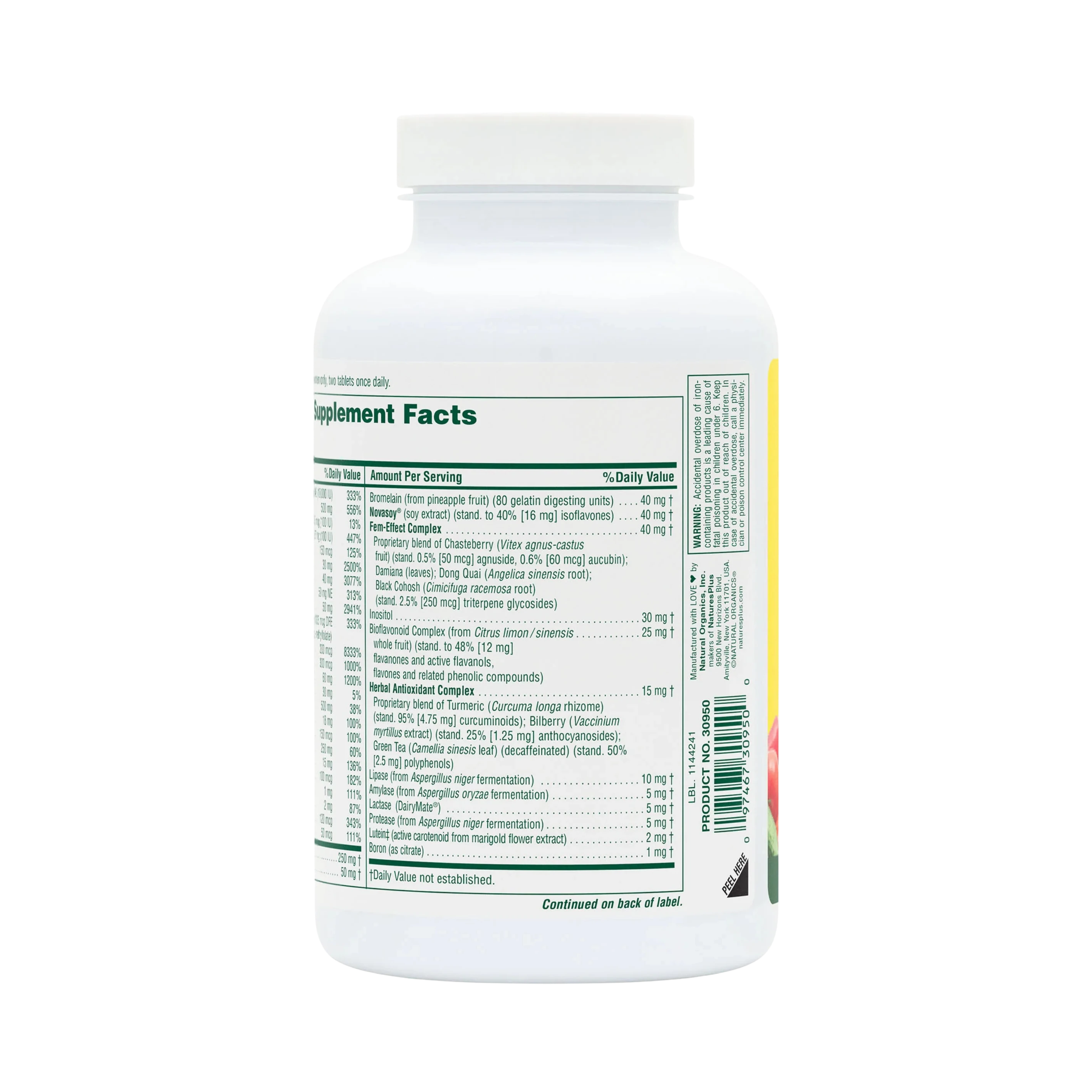 NaturesPlus, Source of Life, Women, Multivitamin & Mineral Supplement with Concentrated Whole Foods , 120 Tablets