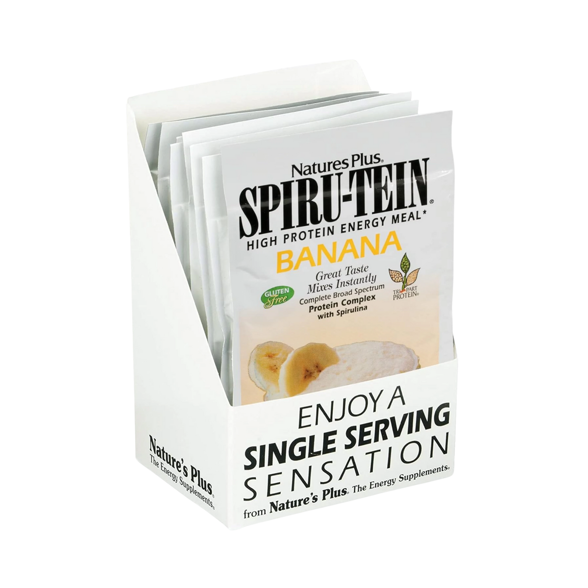 NaturesPlus, SPIRU-TEIN, Banana, 8 Total Packets