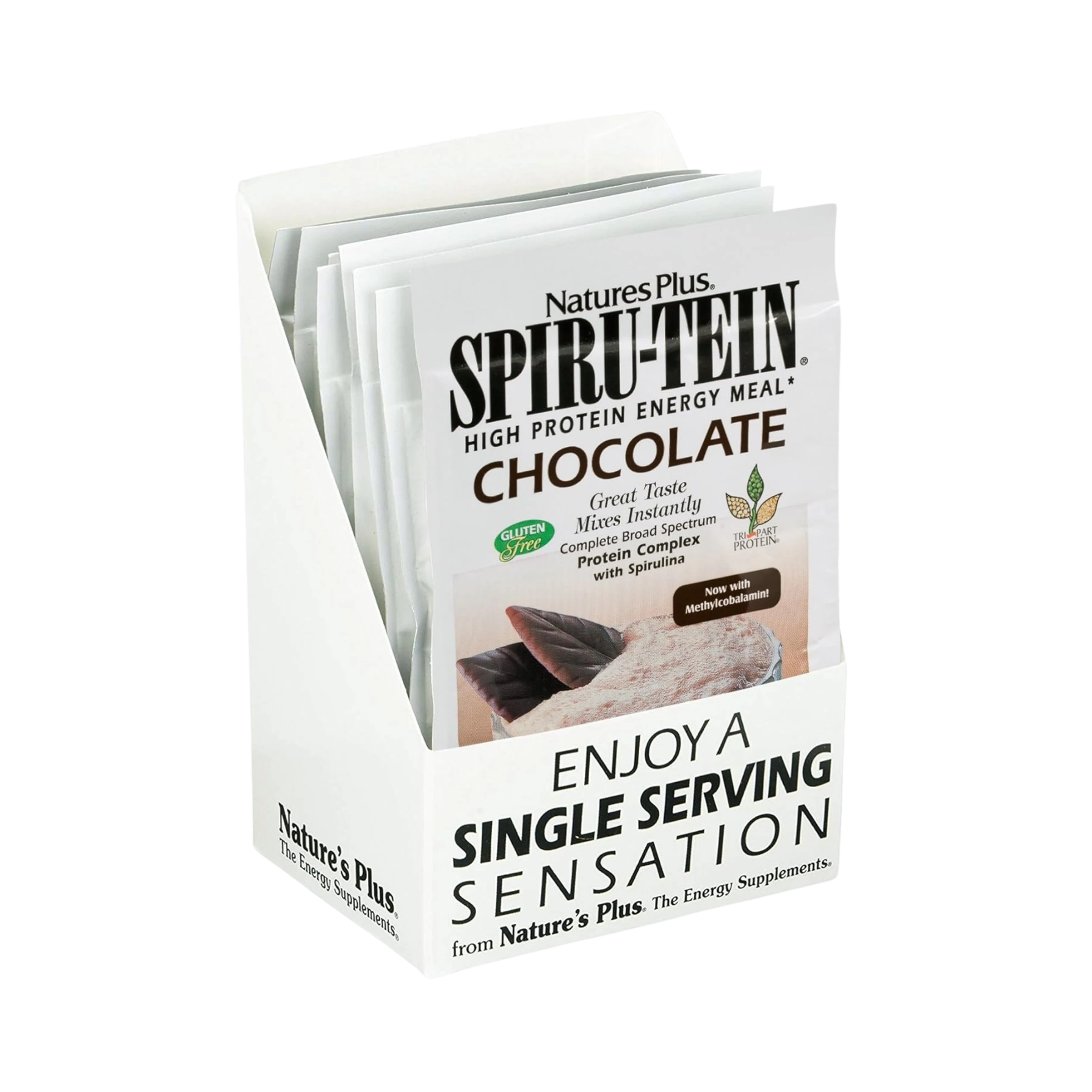 NaturesPlus, SPIRU-TEIN, Chocolate, 8 Total Packets