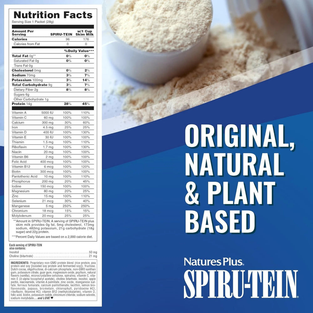 NaturesPlus, SPIRU-TEIN, Chocolate, 8 Total Packets