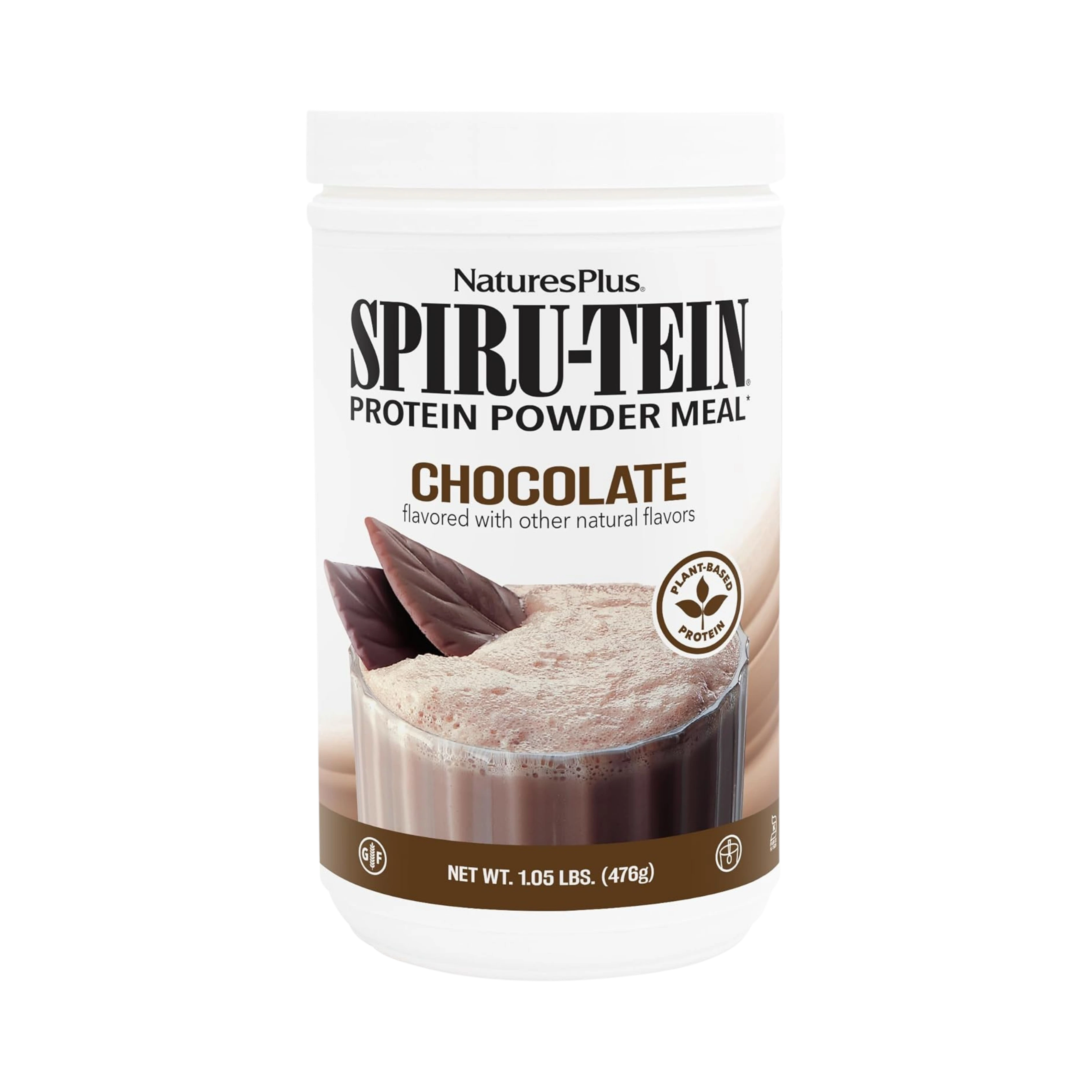 NaturesPlus, Spiru-Tein, Protein Powder Meal, Chocolate, 1.05 Lbs