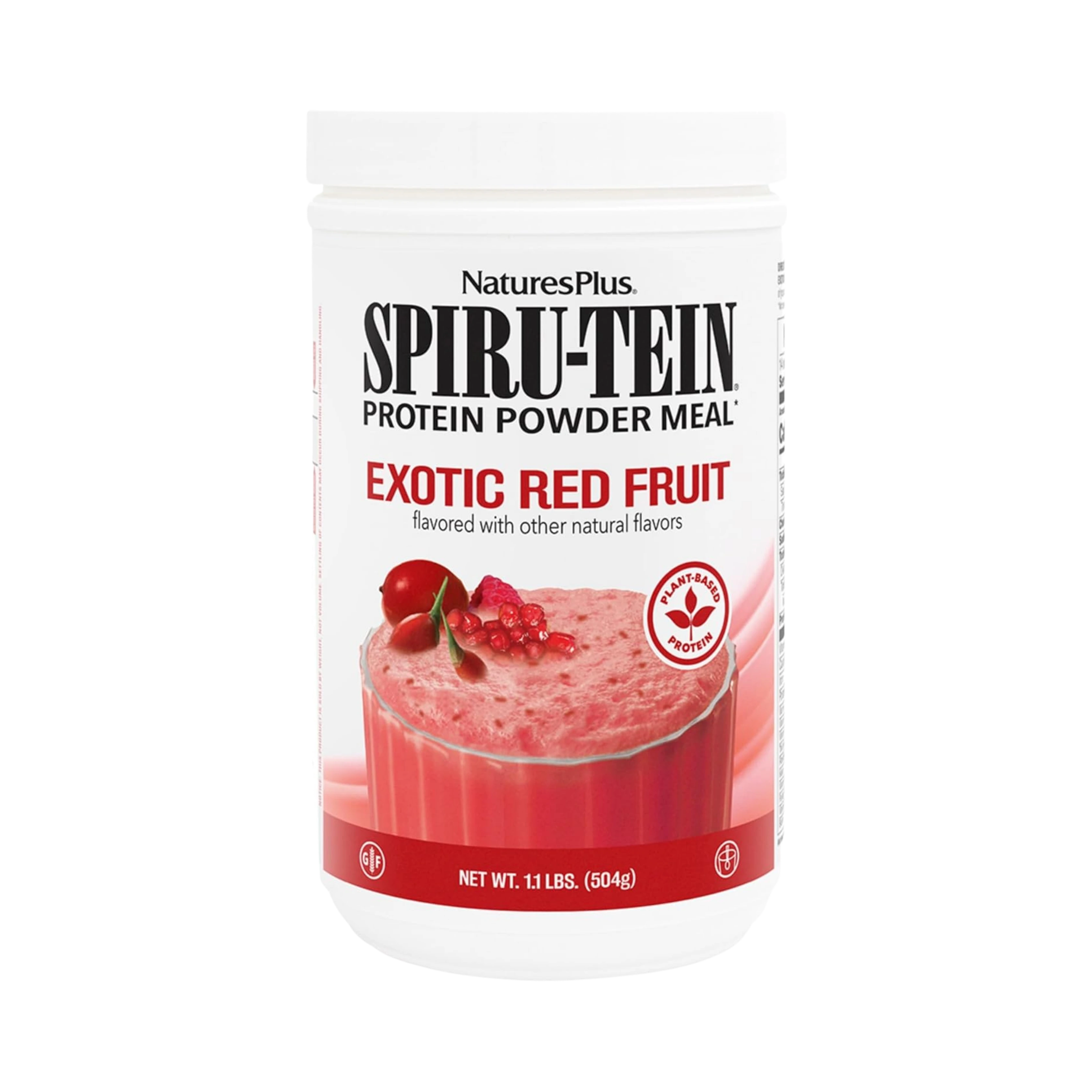 NaturesPlus, Spiru-Tein, Protein Powder Meal, Exotic Red Fruit, 1.1 Lbs