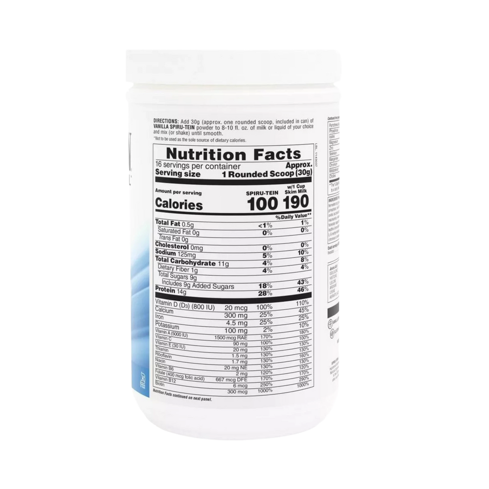 NaturesPlus, Spiru-Tein, Protein Powder Meal, Vanilla, 1.06 Lbs