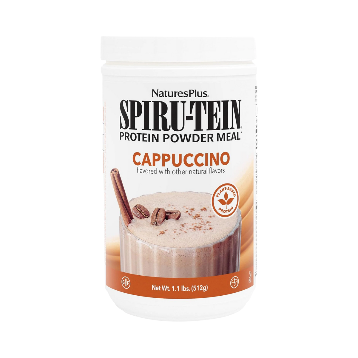 NaturesPlus, SPIRU-TEIN Shake, Cappuccino Flavor, 1.1 Lbs