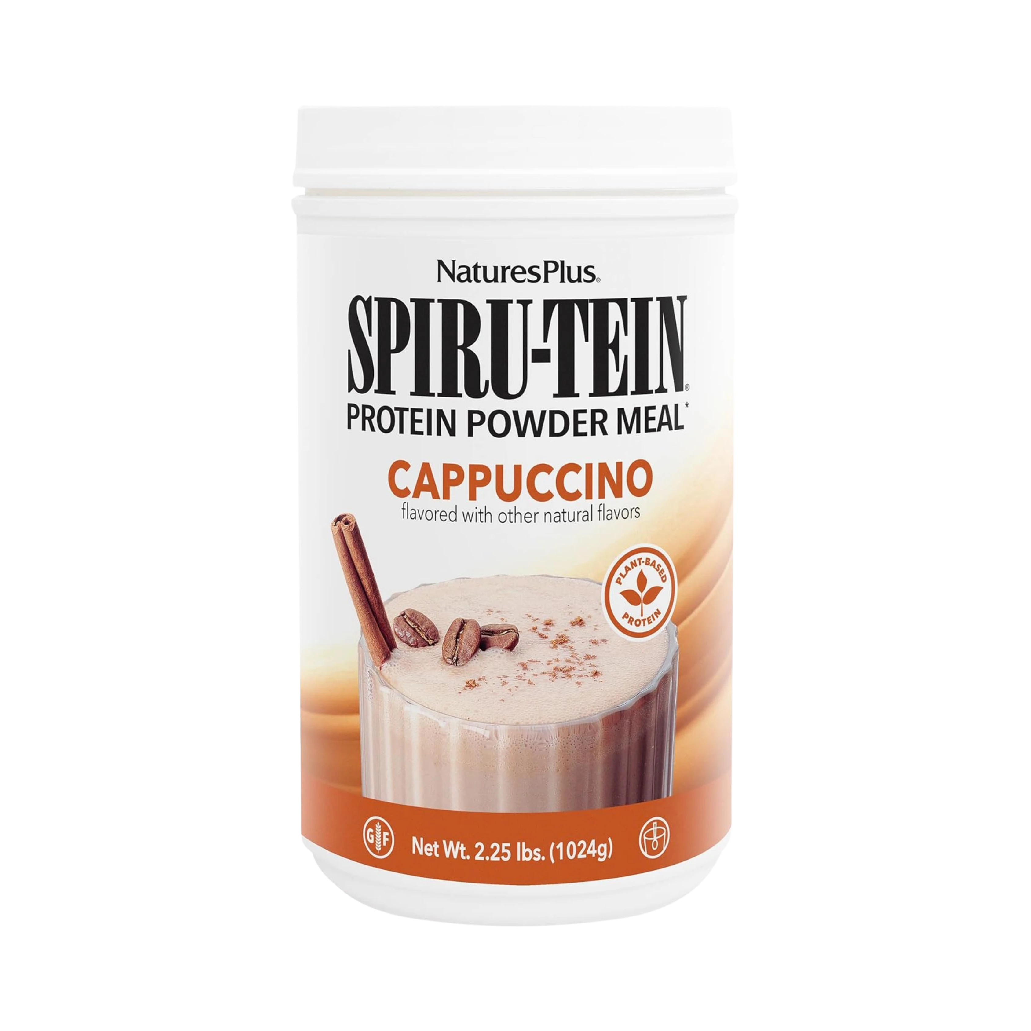 NaturesPlus, SPIRU-TEIN Shake, Cappuccino Flavor, 2.25 Lbs
