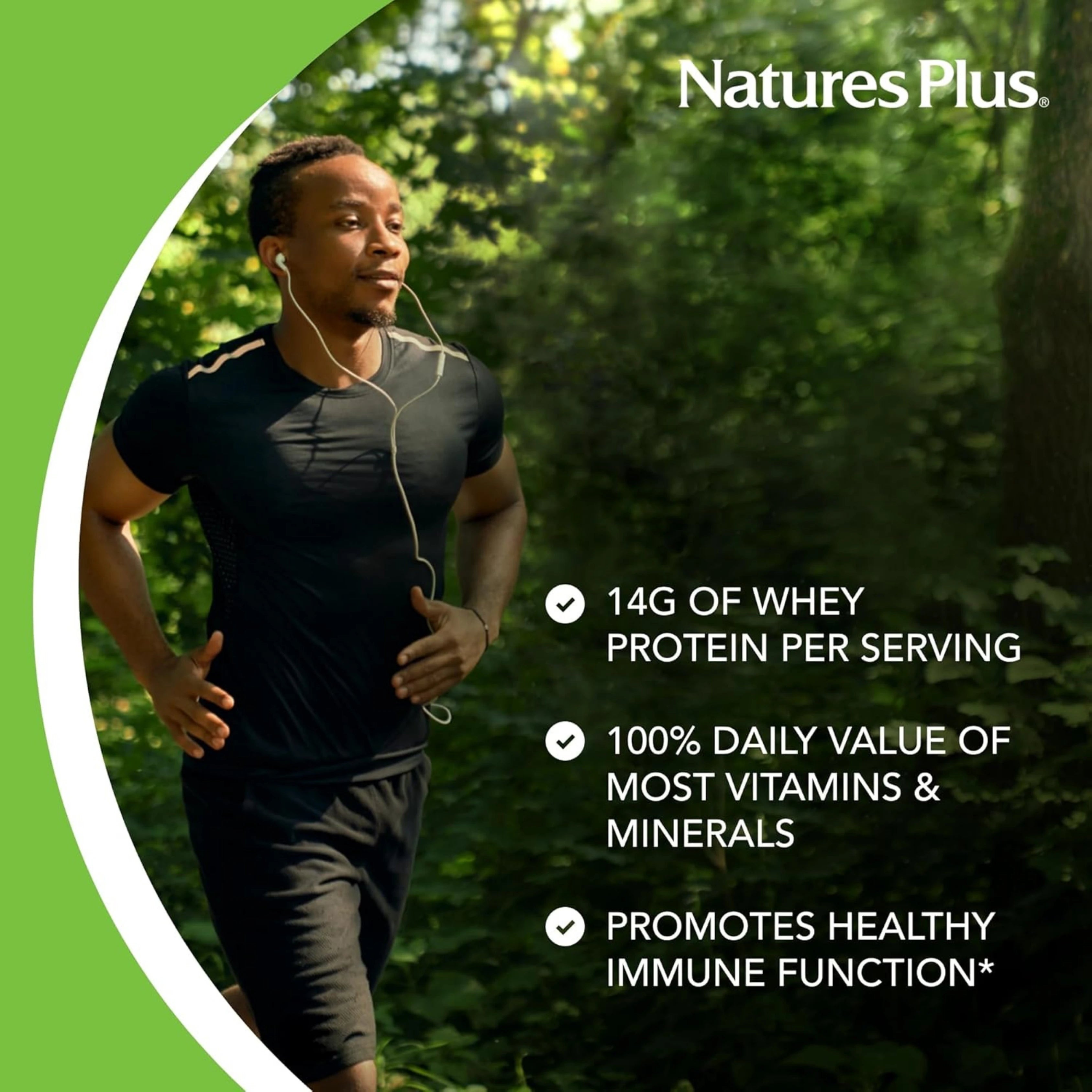 NaturesPlus, SPIRU-TEIN WHEY Shake, Vanilla, 1.05 Lb