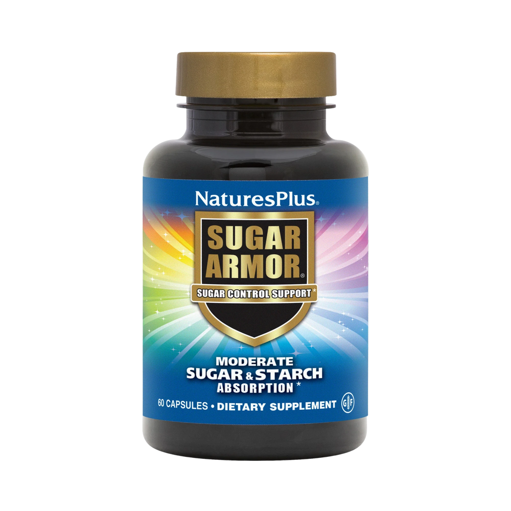 NaturesPlus, Sugar Armor, Sugar Control Support, 60 Vegetarian Capsules