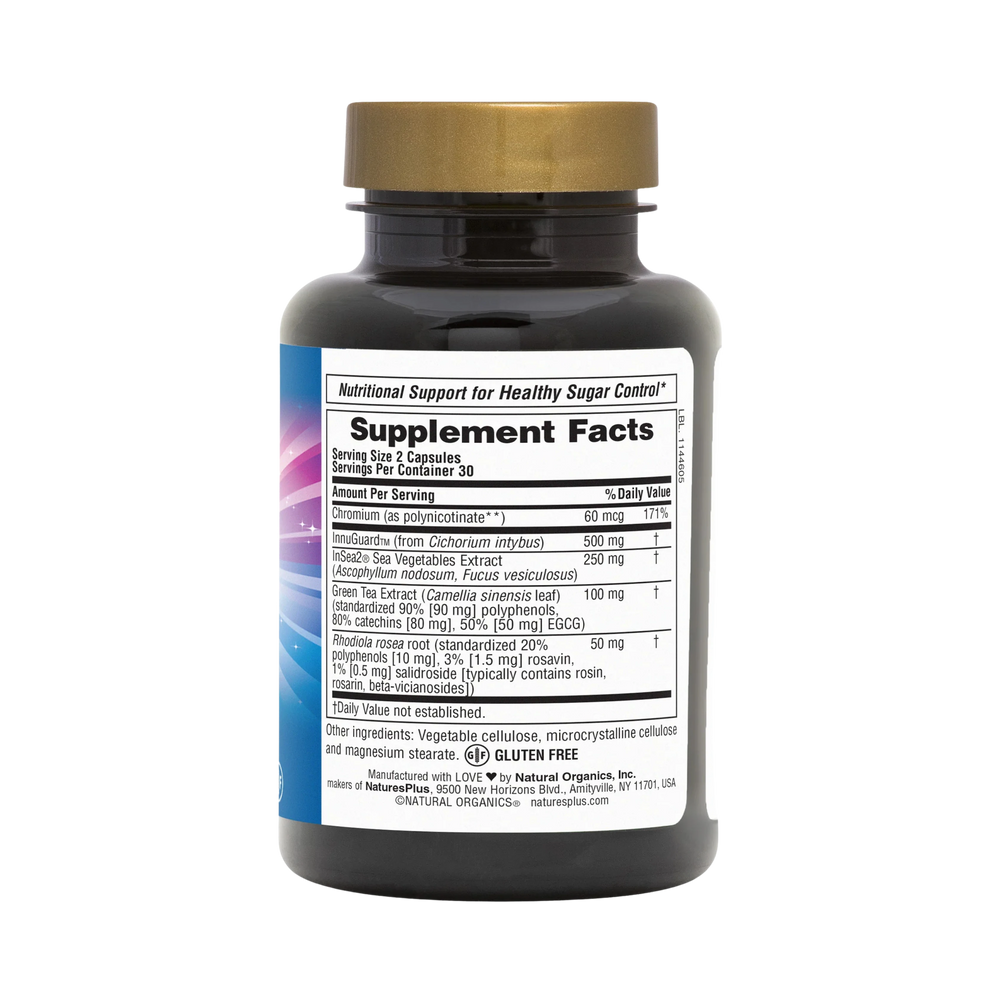 NaturesPlus, Sugar Armor, Sugar Control Support, 60 Vegetarian Capsules
