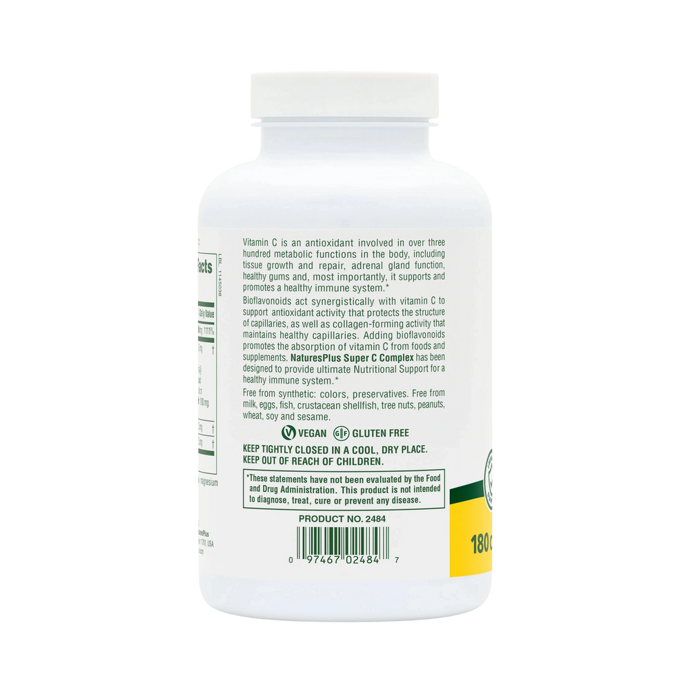 NaturesPlus, Super C Complex, 180 Capsules