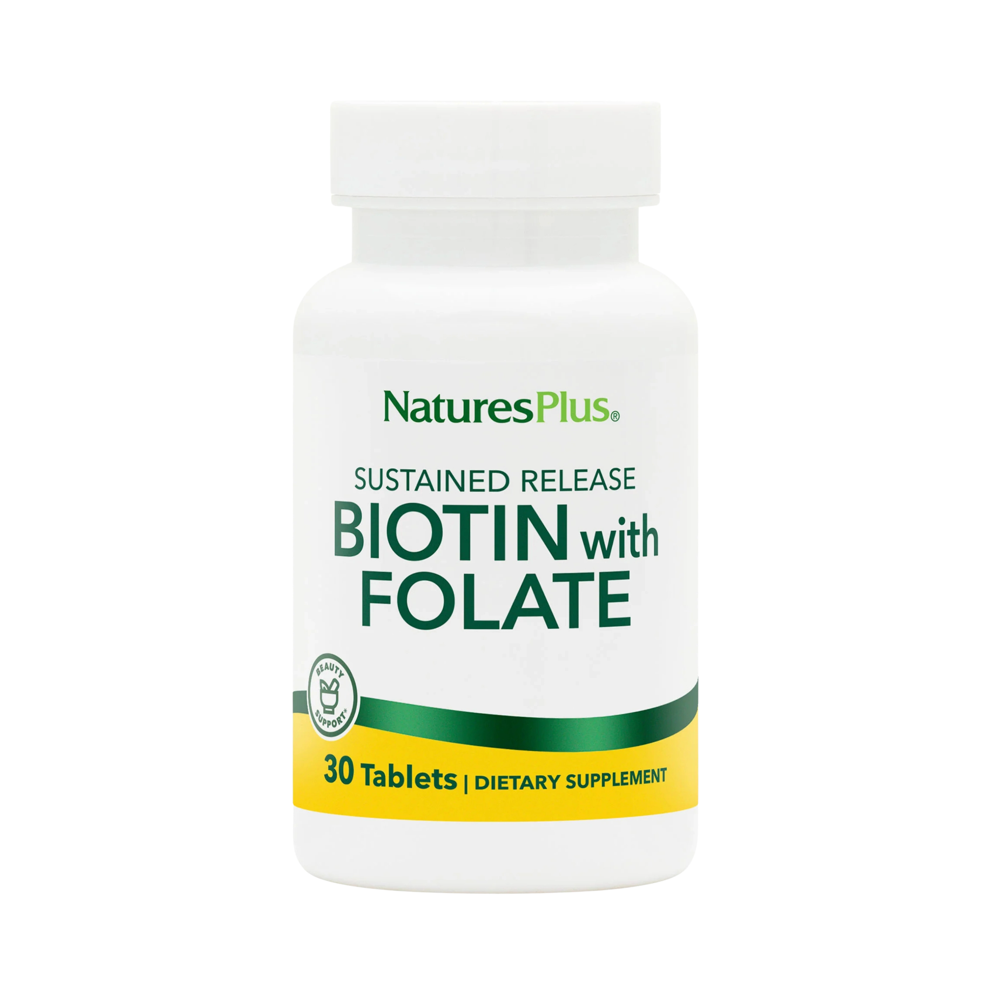 NaturesPlus, Sustained Release Biotin & Folate, 30 Tablets
